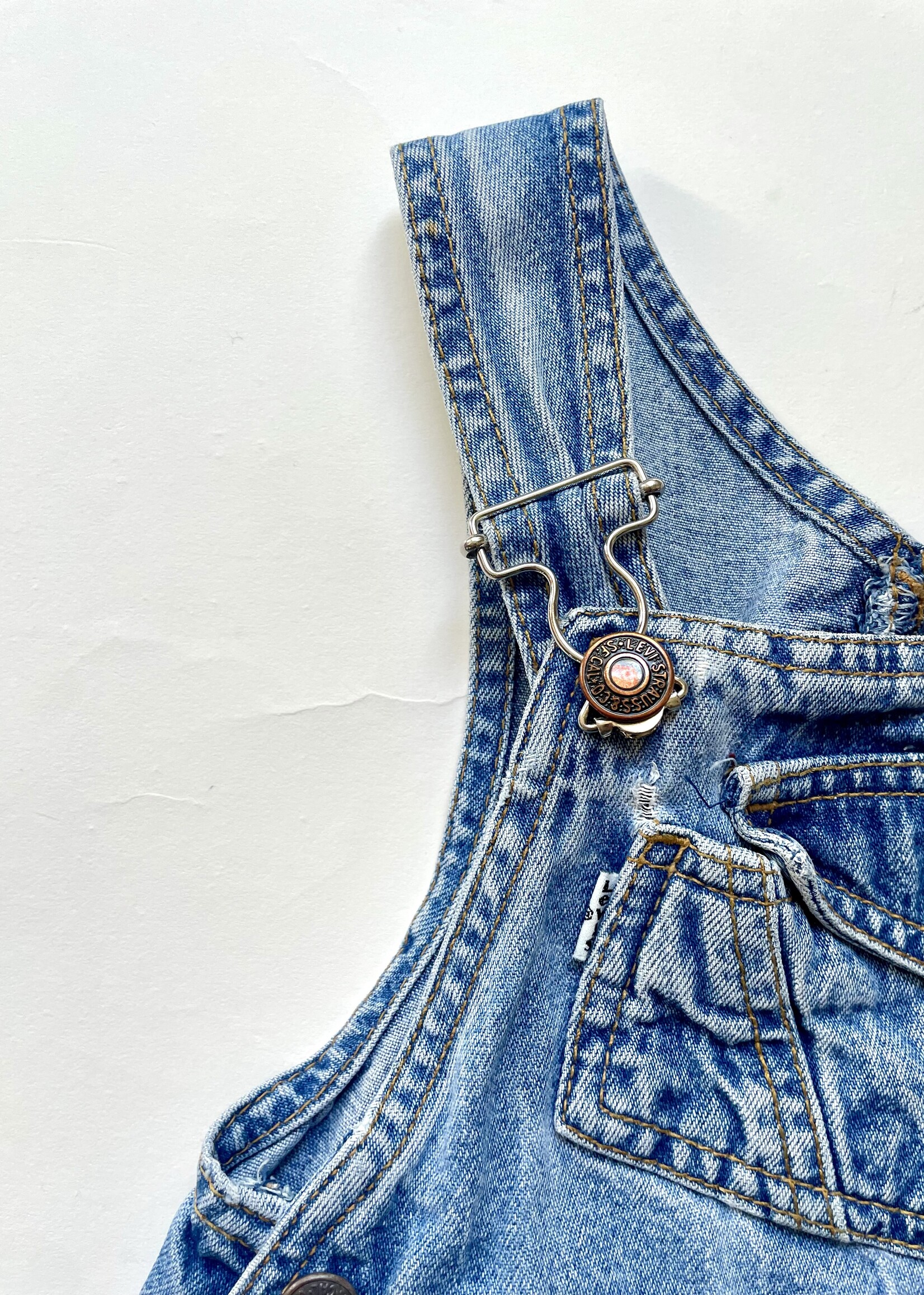 Levi's White Tab Denim Dungarees 3y