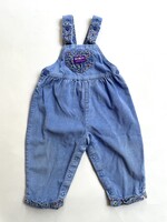 OshKosh USA Blue Floral Corduroy Dungarees 2-3y