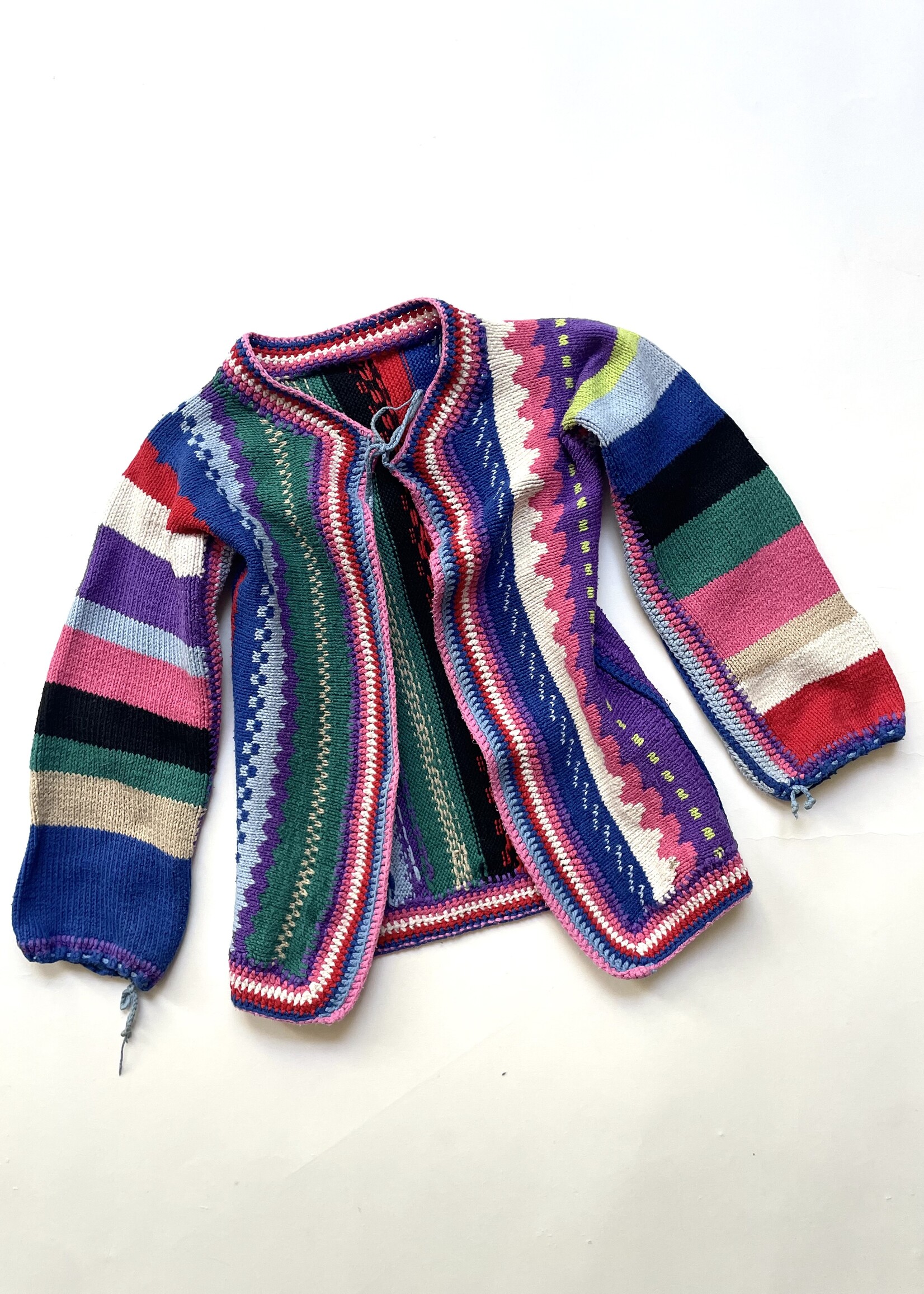 Handmade Striped Cardigan 3-4y