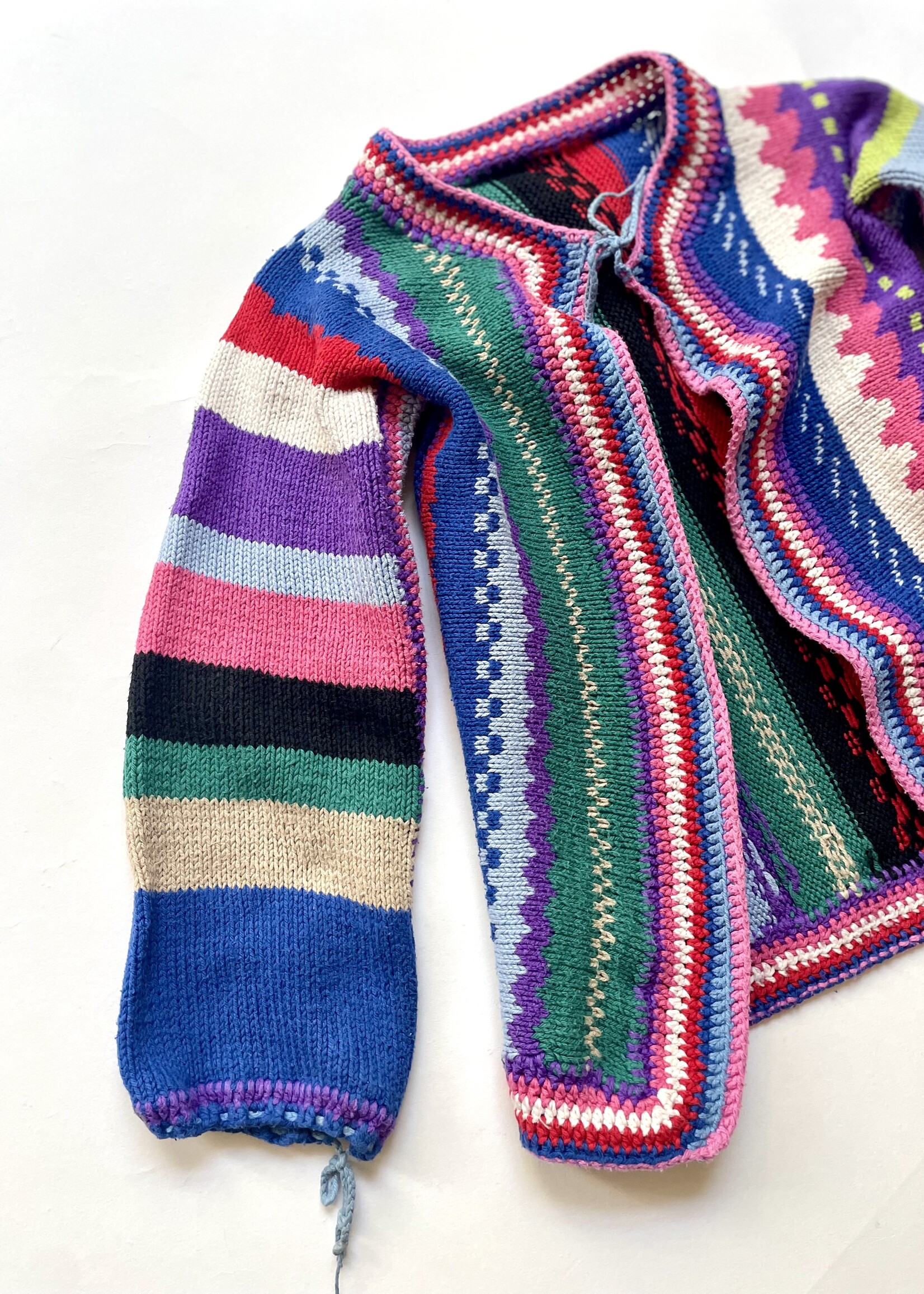 Handmade Striped Cardigan 3-4y