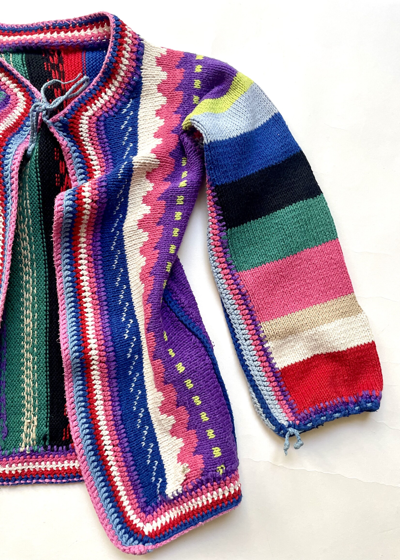 Handmade Striped Cardigan 3-4y