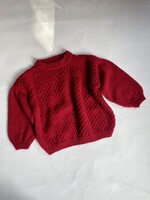 Handmade Red Cable Knit Sweater 5-6y