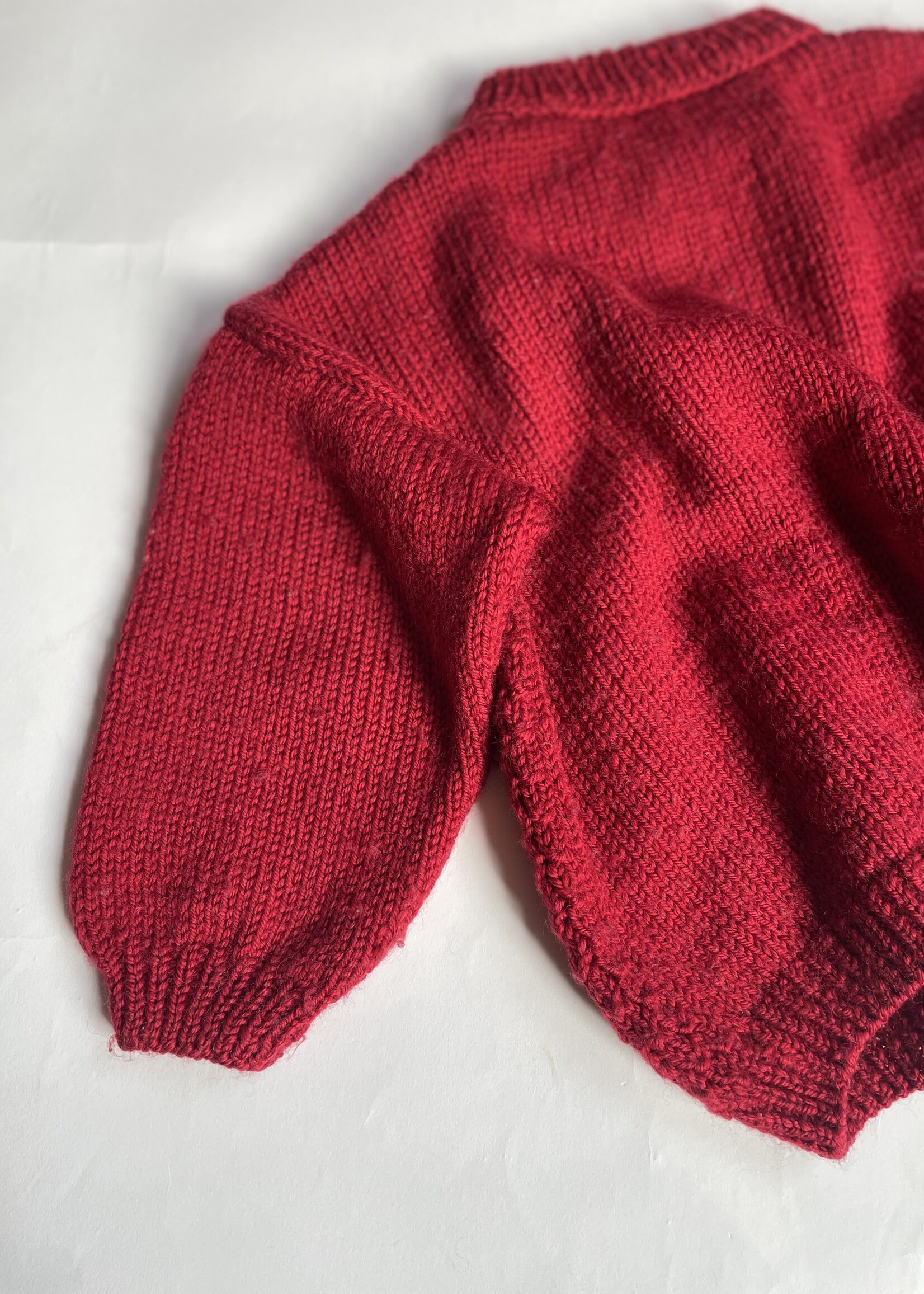 Handmade Red Cable Knit Sweater 5-6y