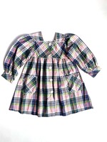 Vintage Pink Tartan Dress 4-5y