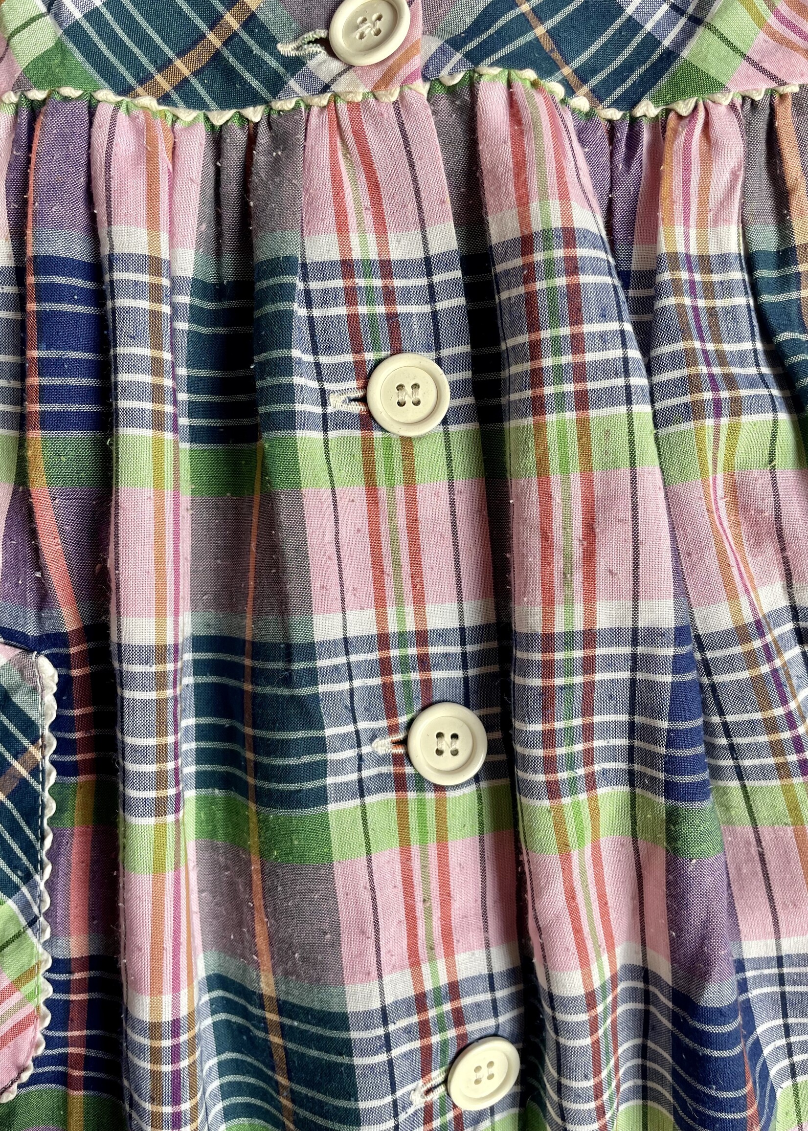 Vintage Pink Tartan Dress 4-5y