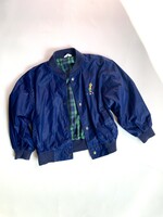 Vintage Dark Blue Tartan Golf Jacket 3-4y