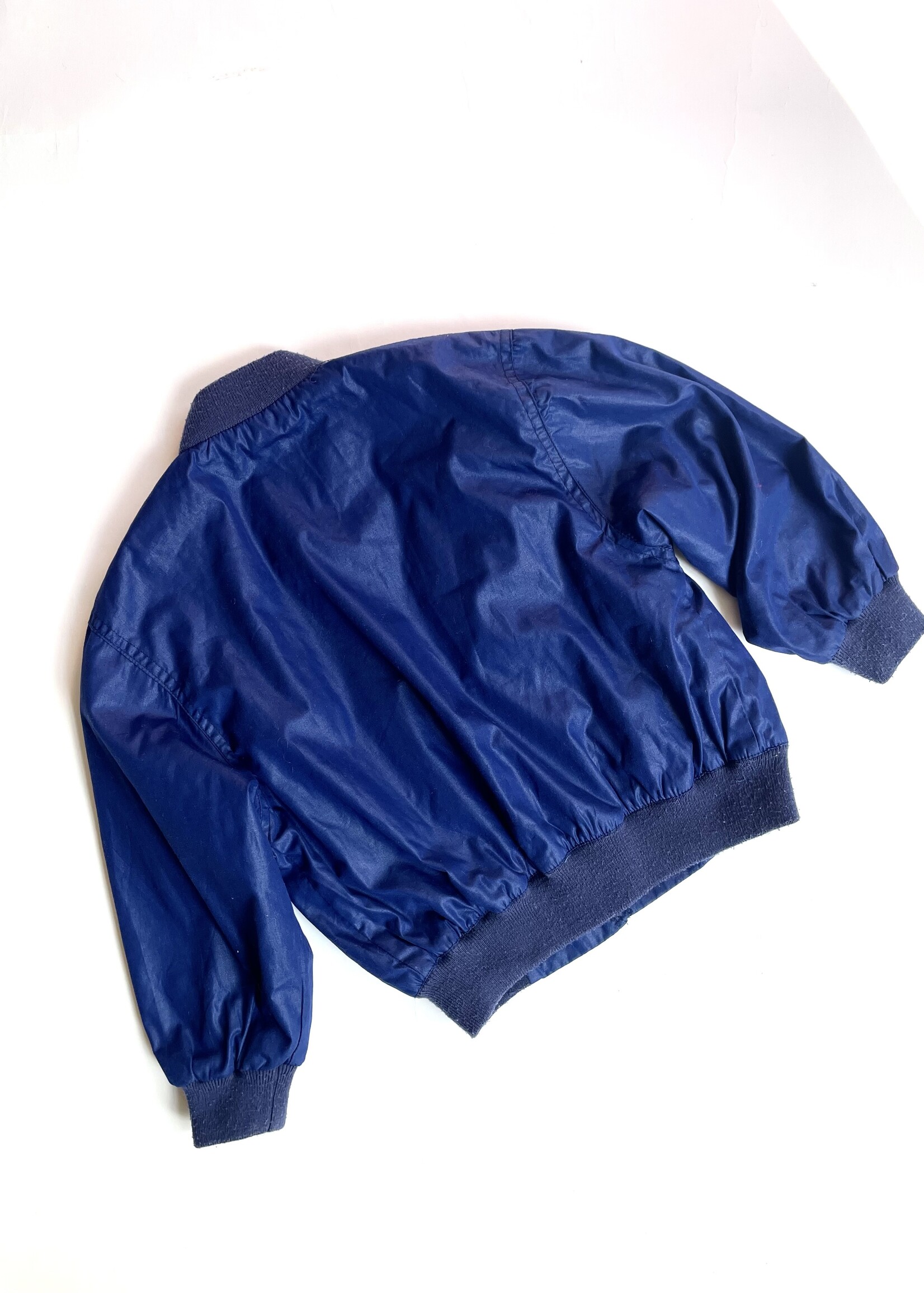 Vintage Dark Blue Tartan Golf Jacket 3-4y