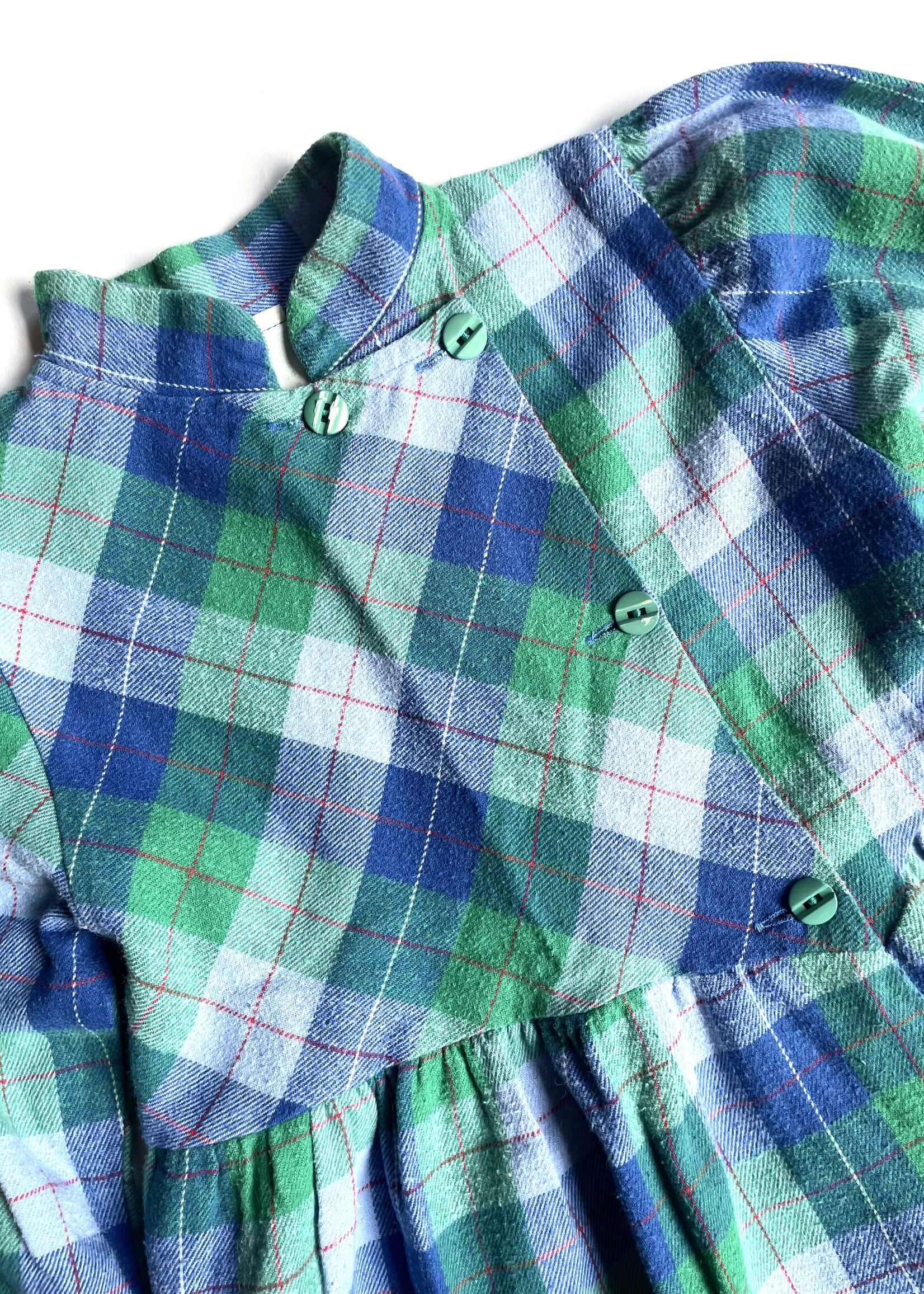 Vintage Tartan Winter Dress 2-3y