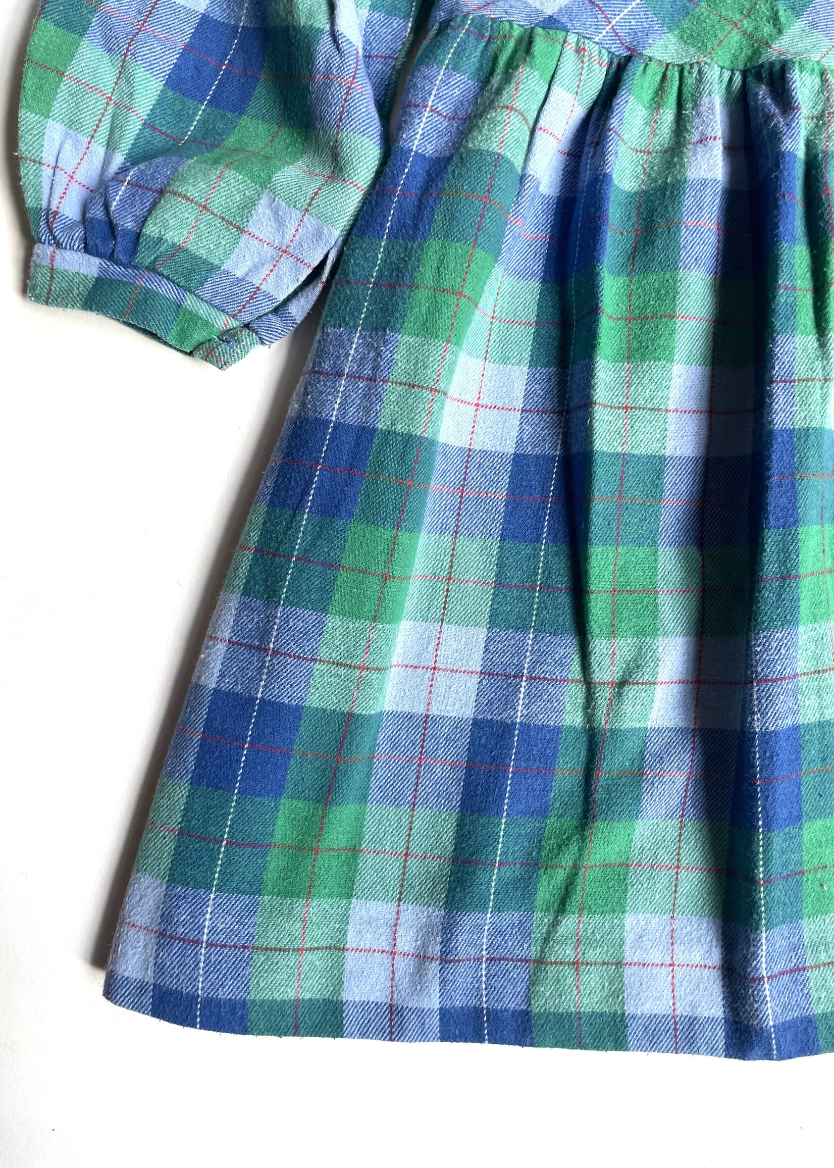 Vintage Tartan Winter Dress 2-3y