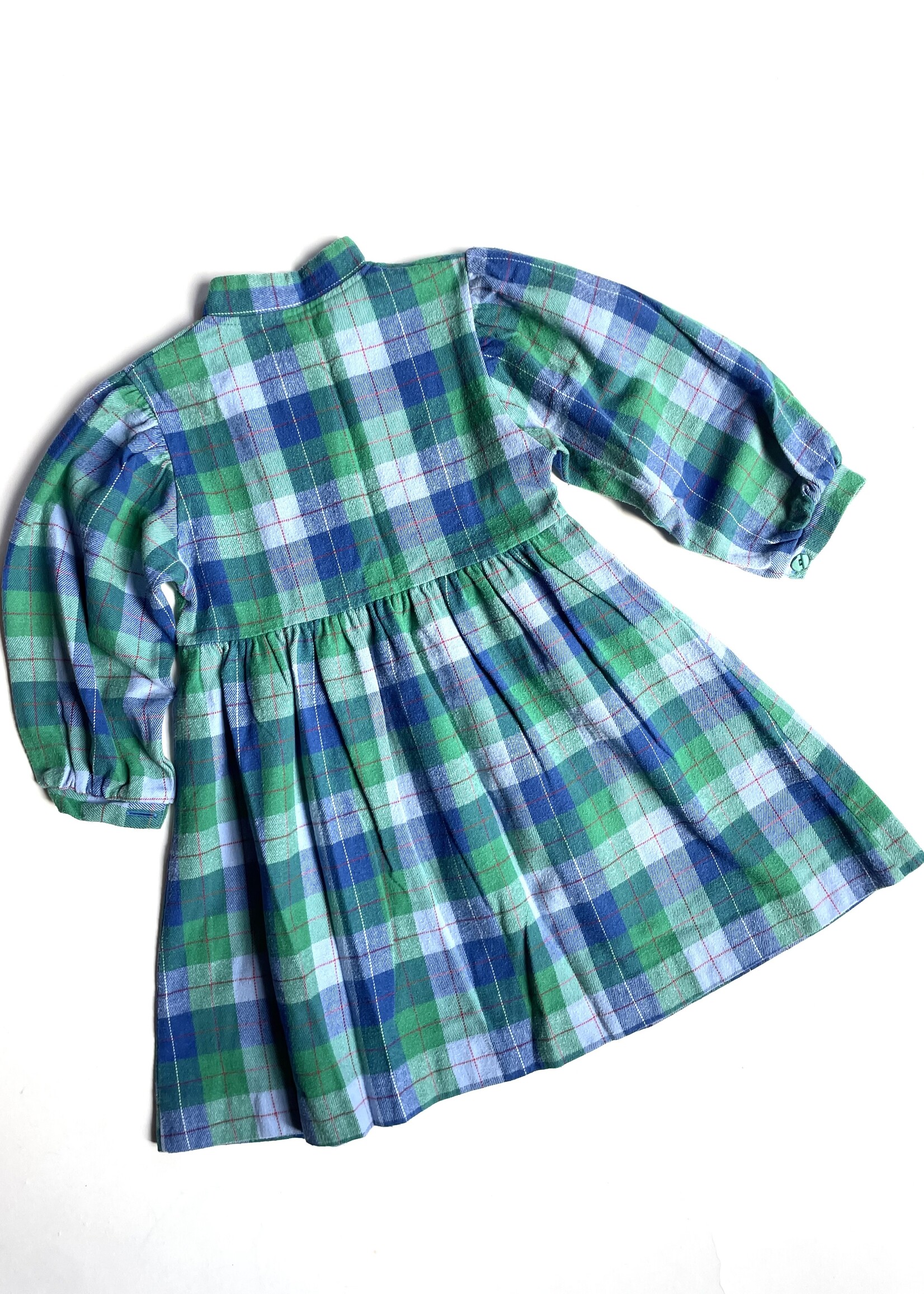 Vintage Tartan Winter Dress 2-3y