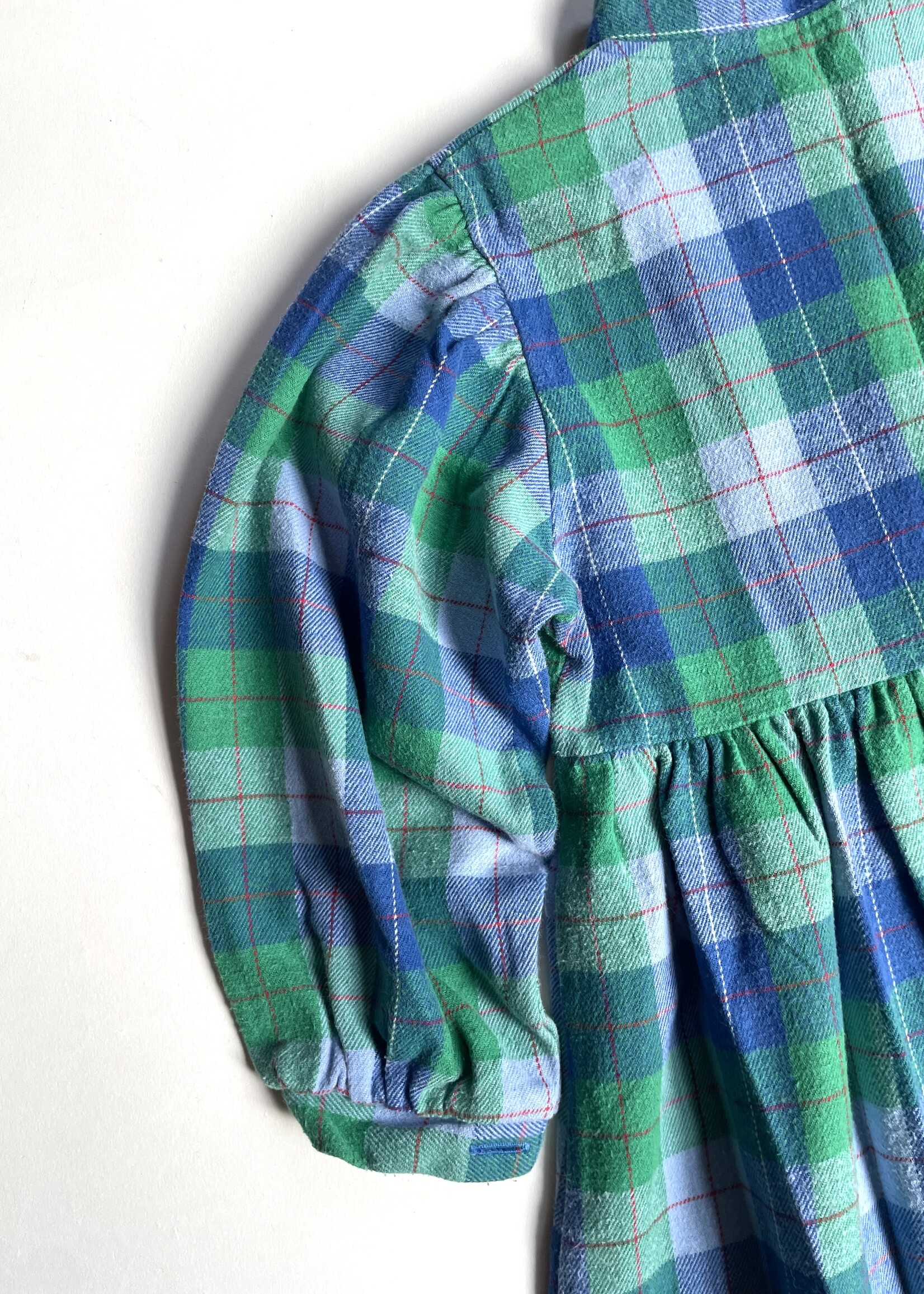 Vintage Tartan Winter Dress 2-3y