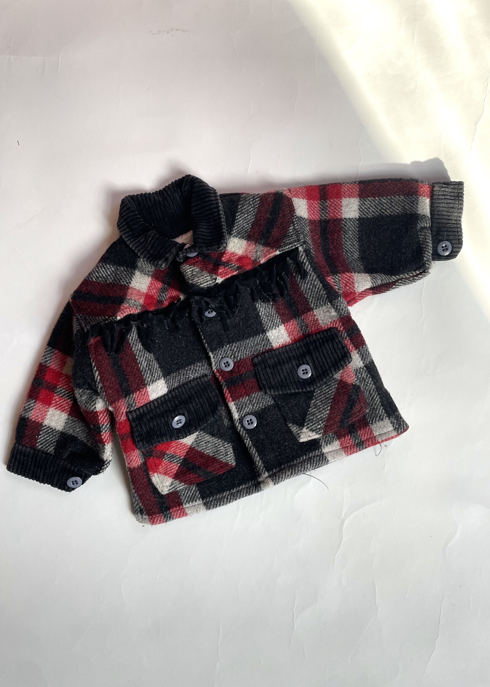 Vintage Checked Fringes Jacket 6m