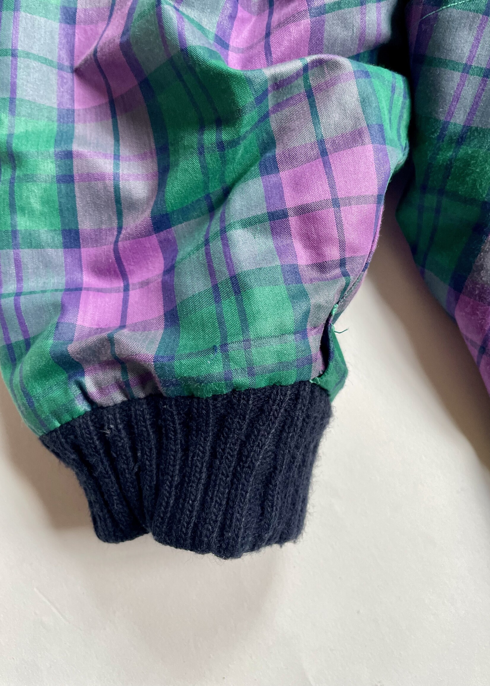 Vintage Purple Tartan Coat 6-8y