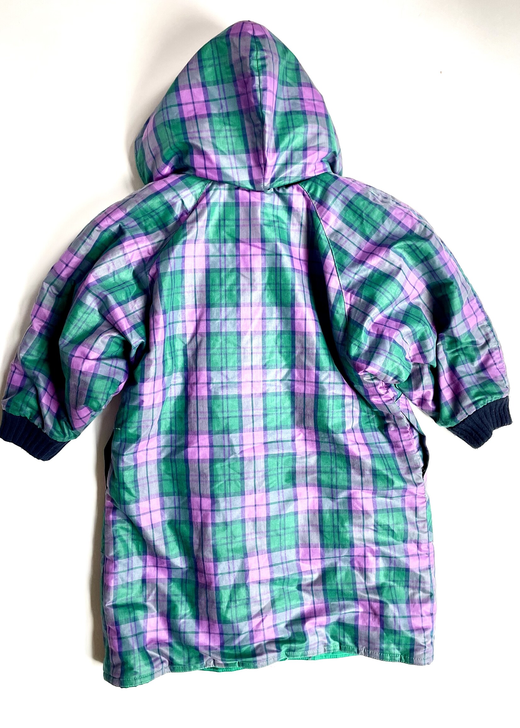 Vintage Purple Tartan Coat 6-8y