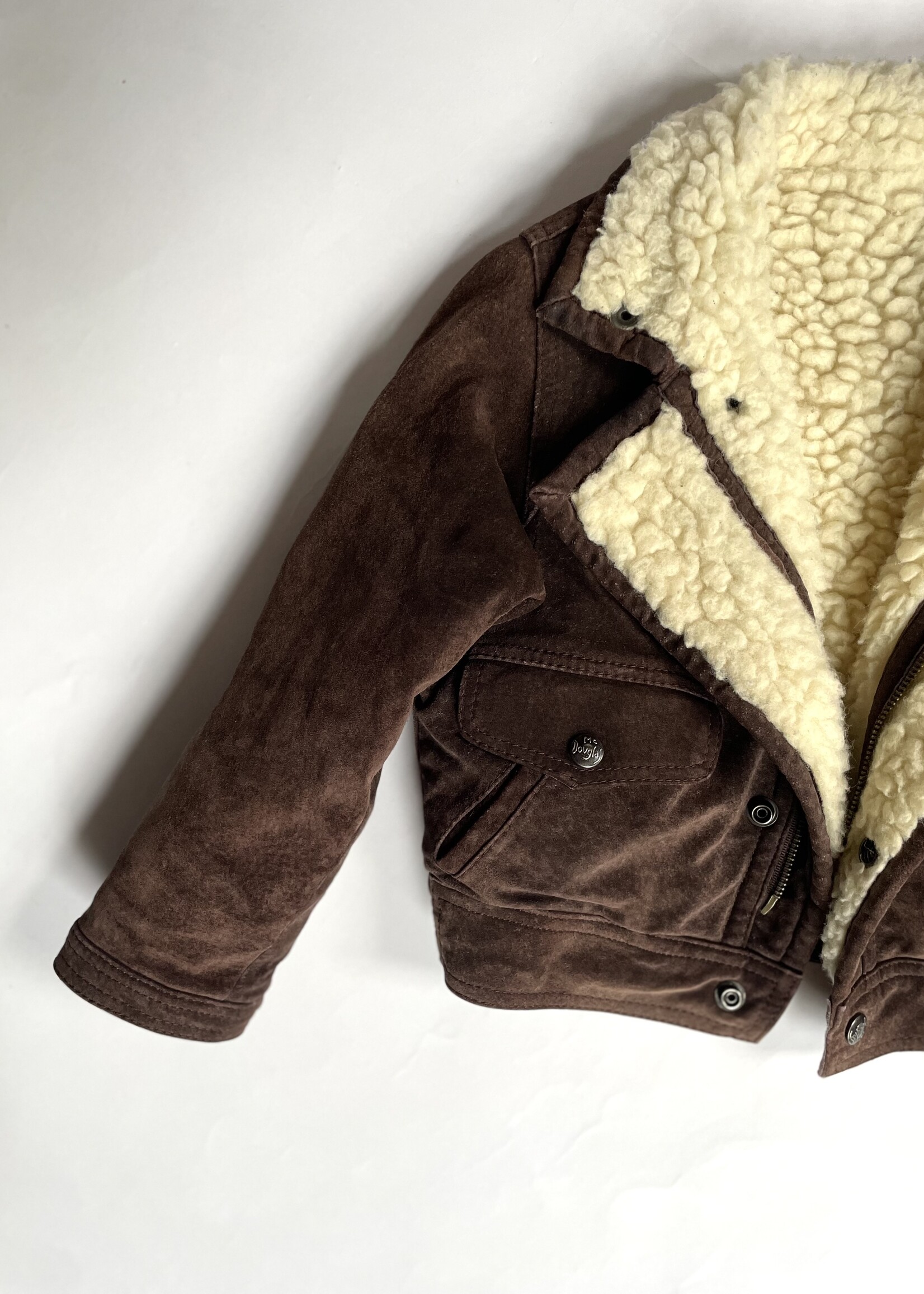 Mac Douglas Suede Sherpa Aviator Jacket 2-4y