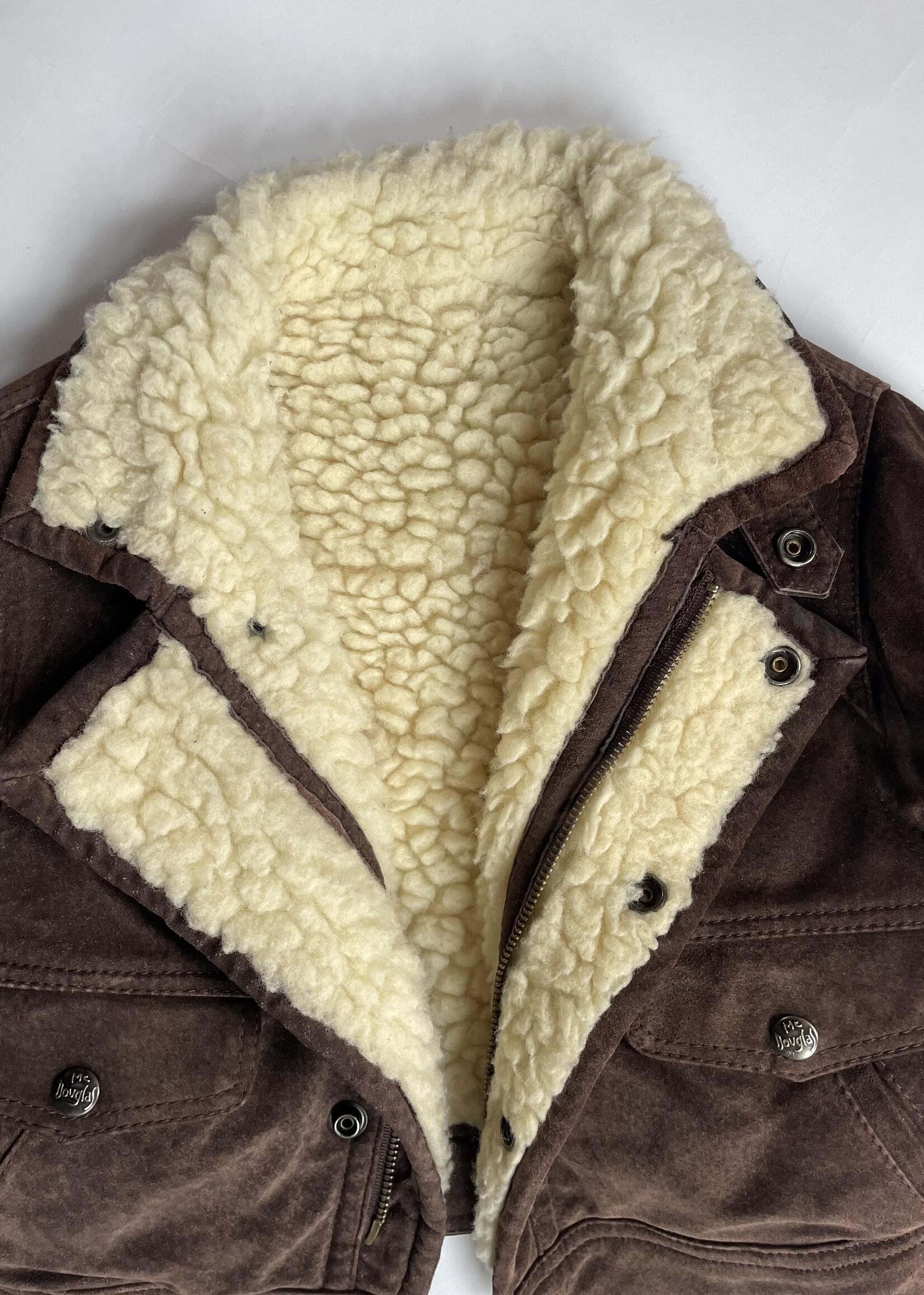 Mac Douglas Suede Sherpa Aviator Jacket 2-4y