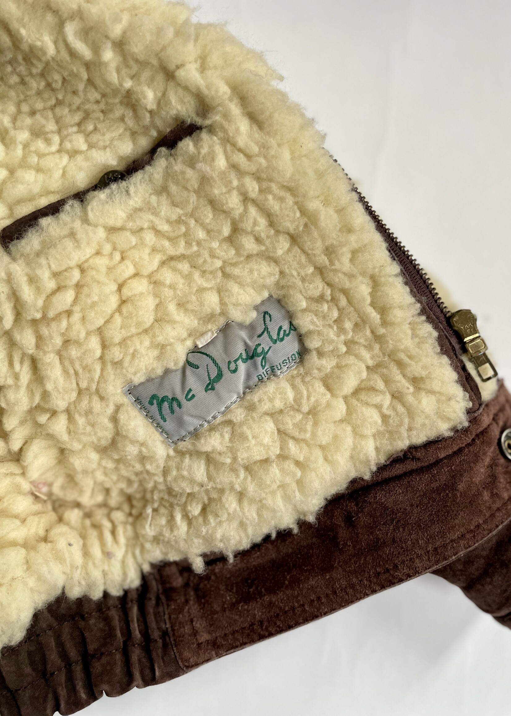 Mac Douglas Suede Sherpa Aviator Jacket 2-4y