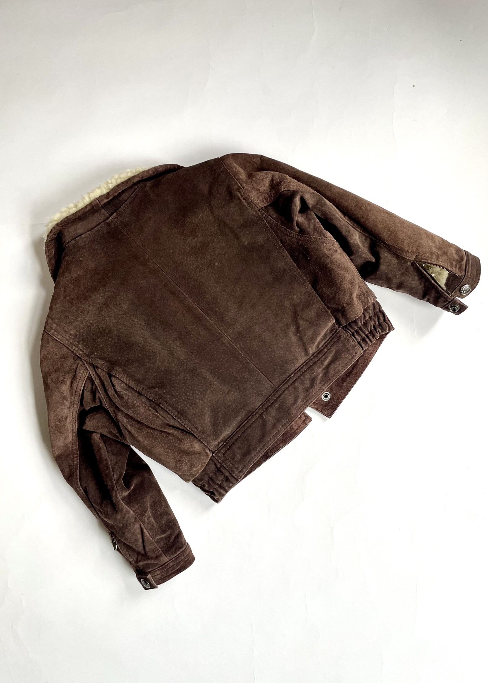 Mac Douglas Suede Sherpa Aviator Jacket 2-4y