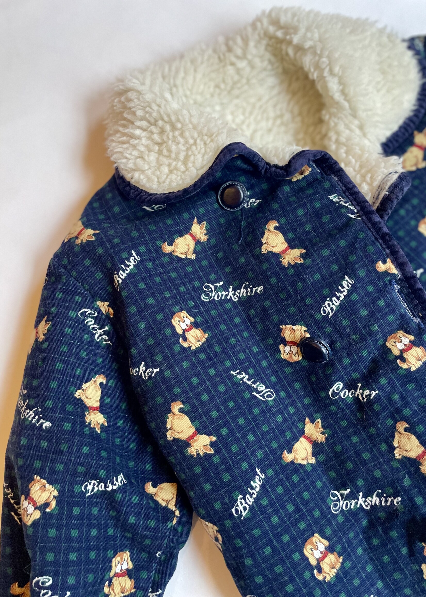 Vintage Yorkshire Dogs Sherpa Jacket 2-3y
