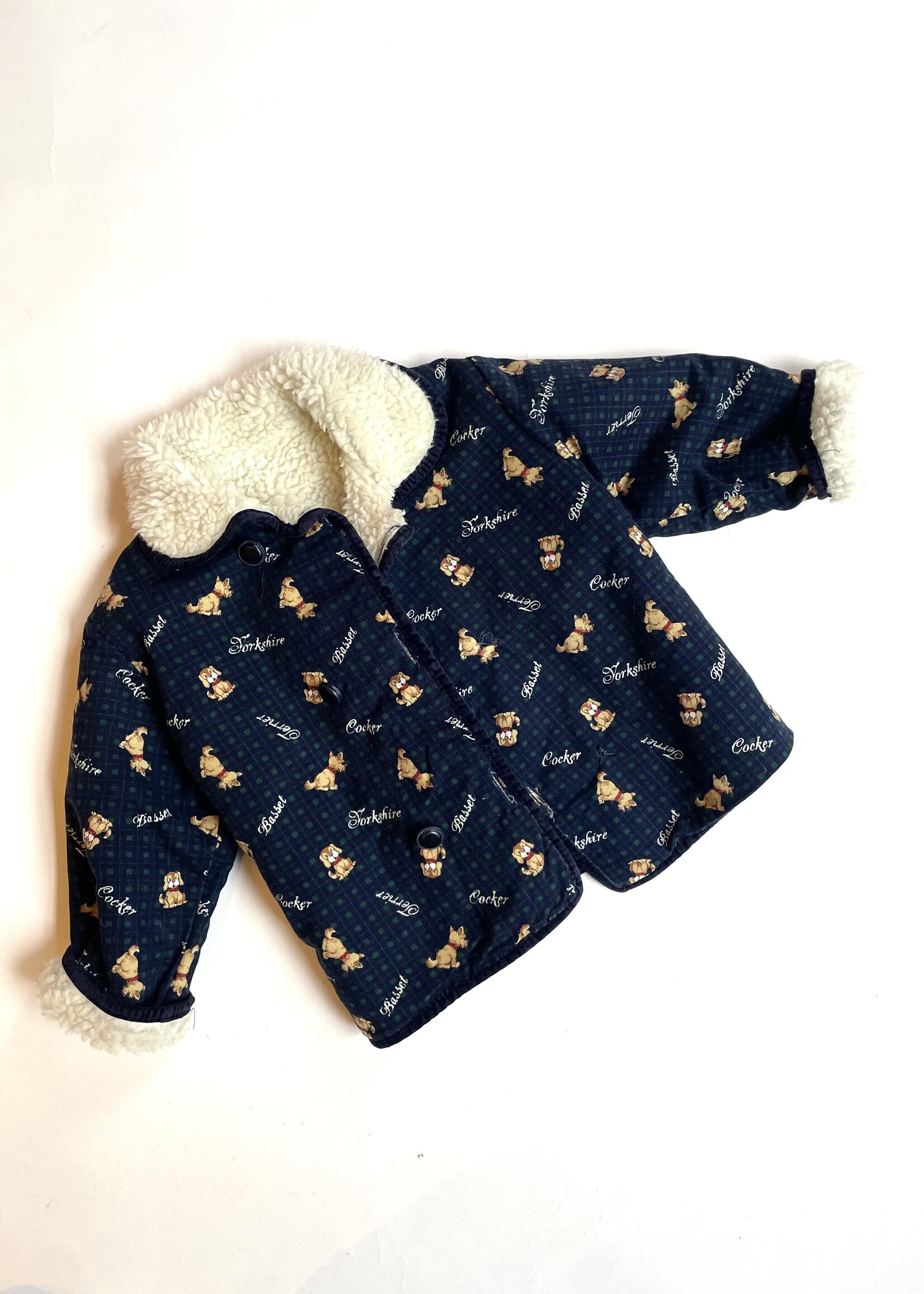 Vintage Yorkshire Dogs Sherpa Jacket 2-3y