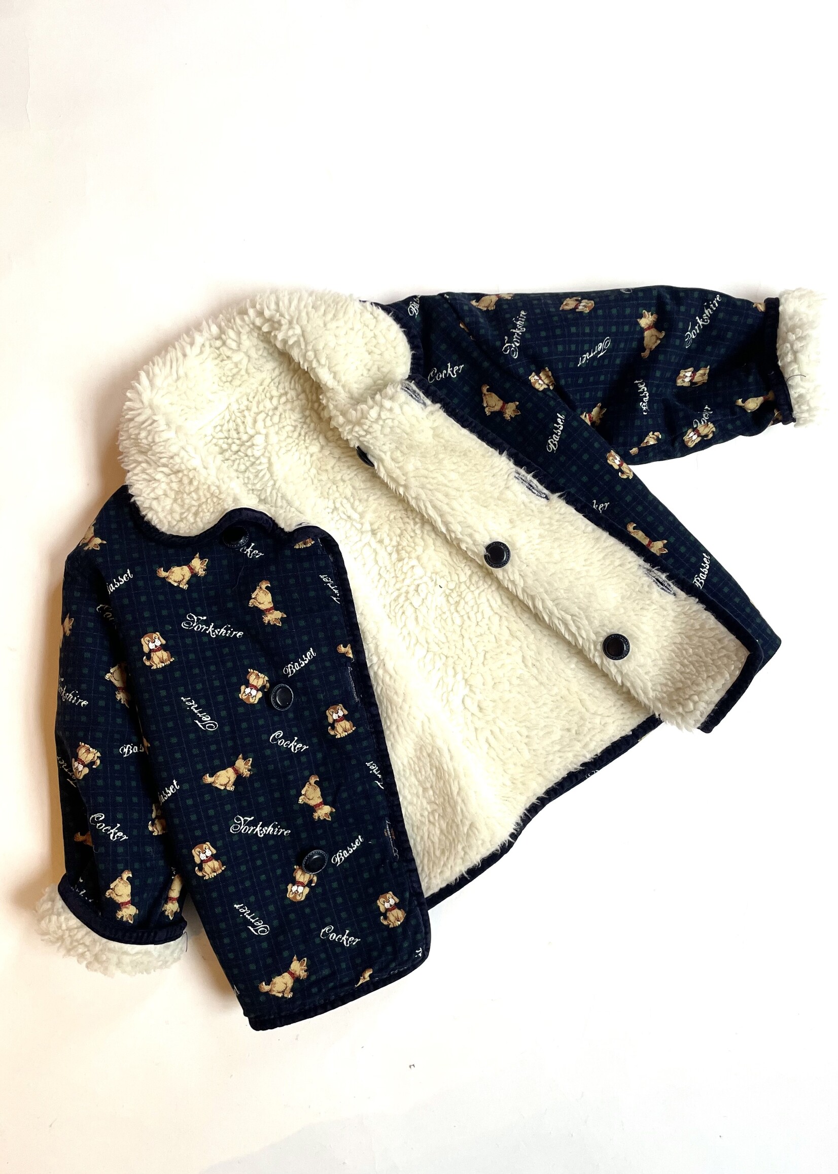 Vintage Yorkshire Dogs Sherpa Jacket 2-3y