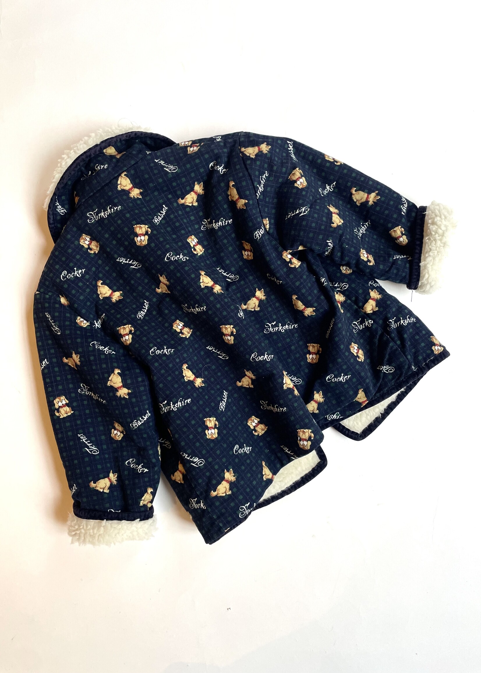 Vintage Yorkshire Dogs Sherpa Jacket 2-3y