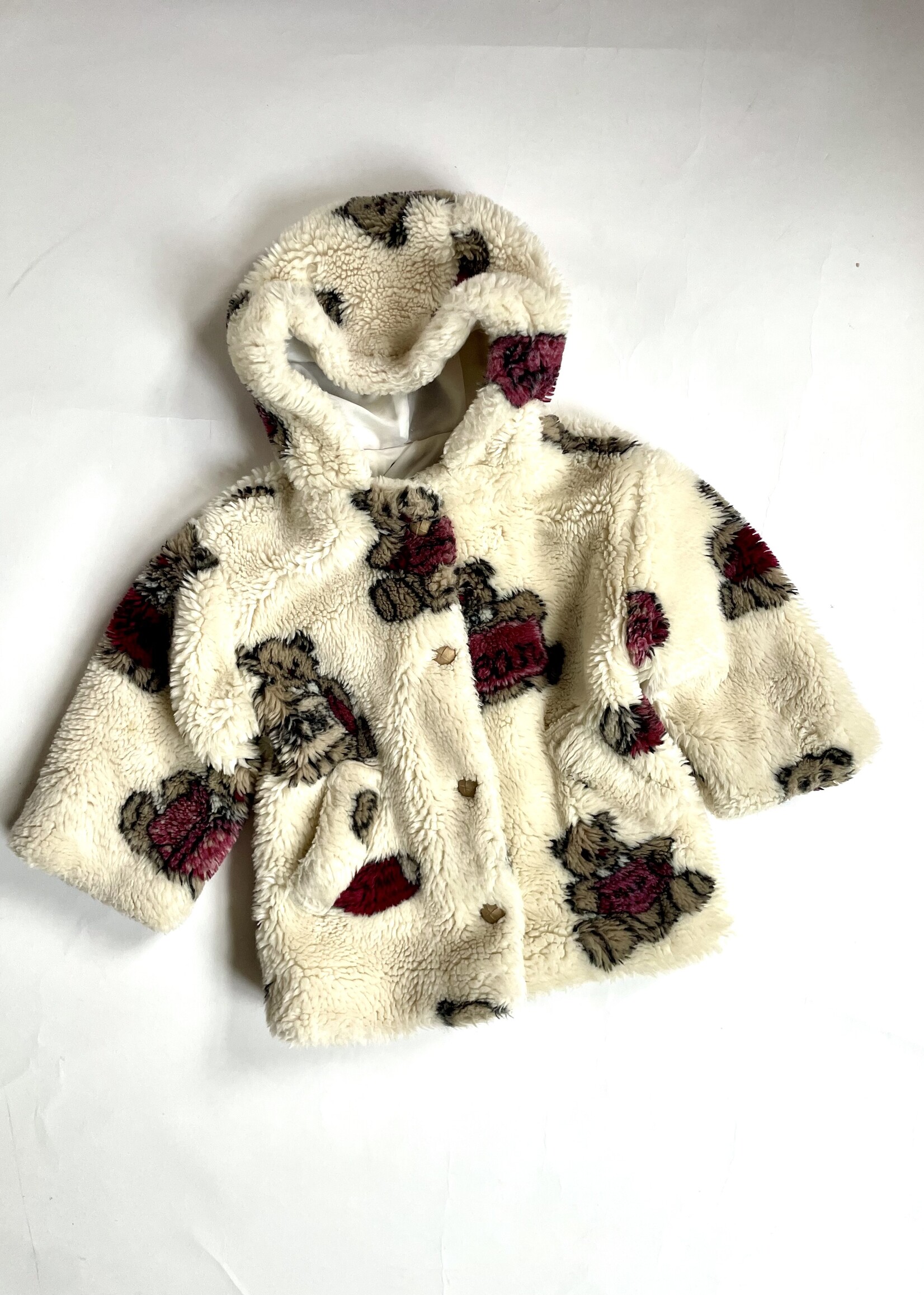 Vintage Fluffy Honey Bear Coat 2y