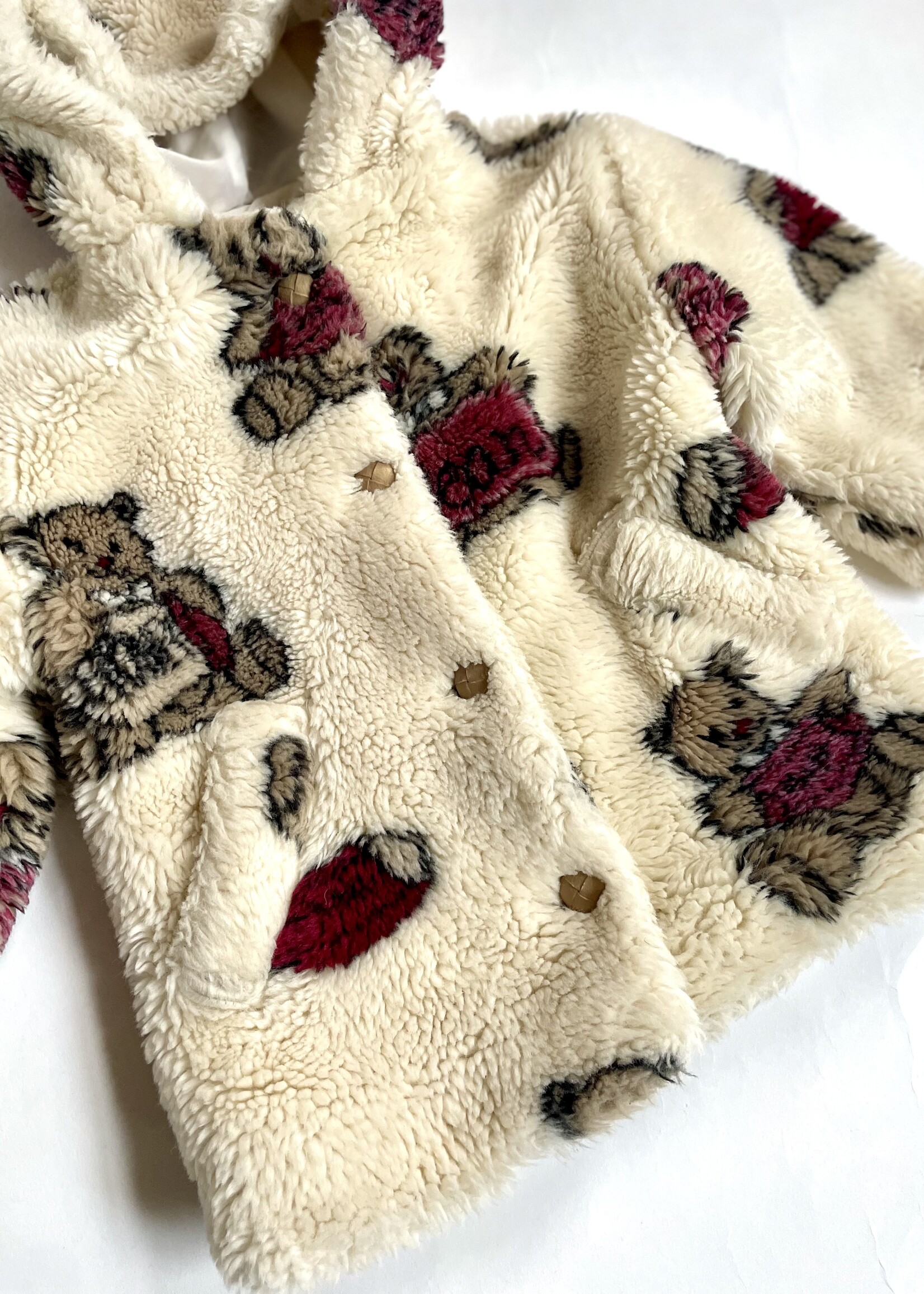 Vintage Fluffy Honey Bear Coat 2y