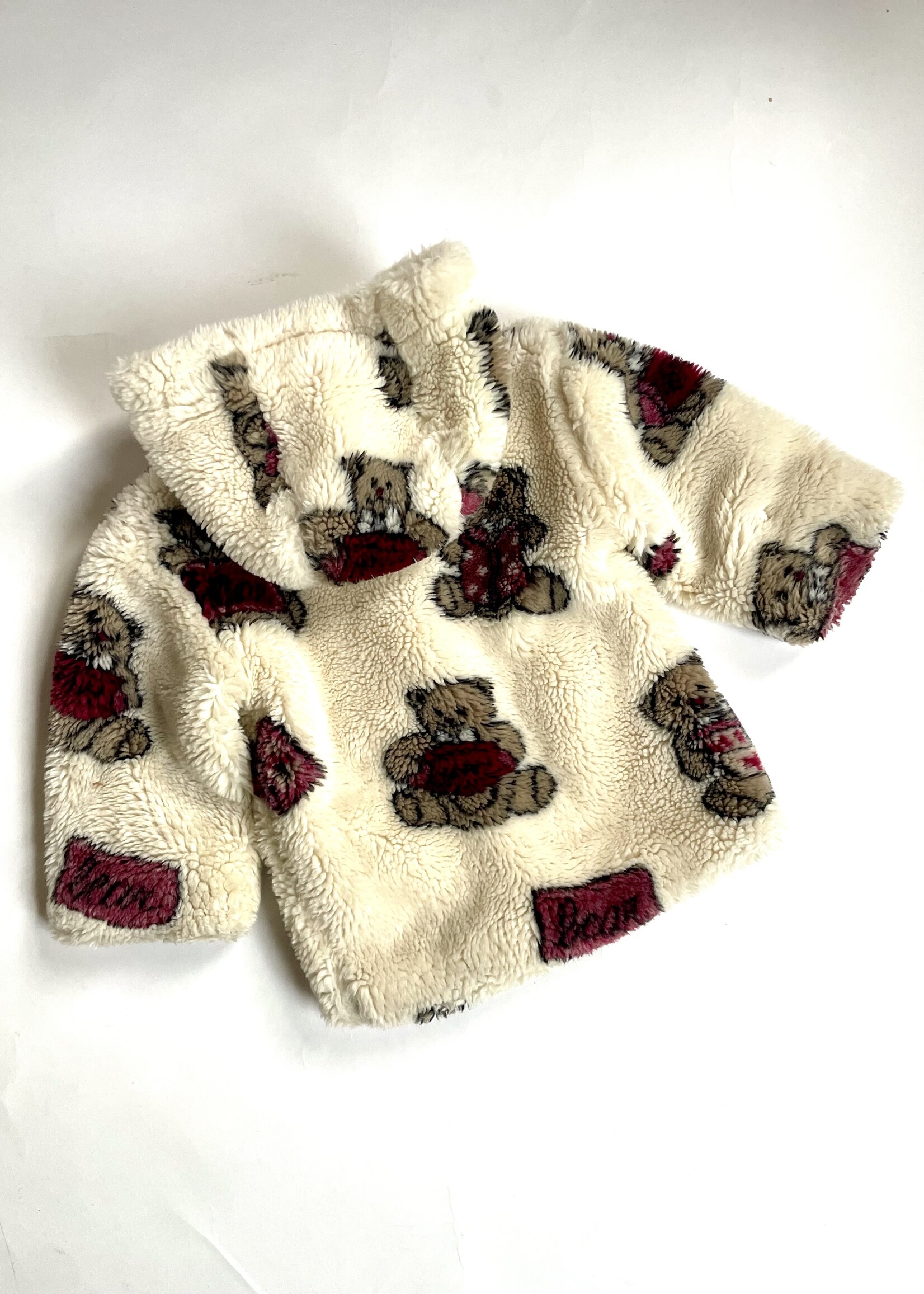 Vintage Fluffy Honey Bear Coat 2y