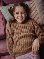 Handmade Caramel Cable sweater 6-8y