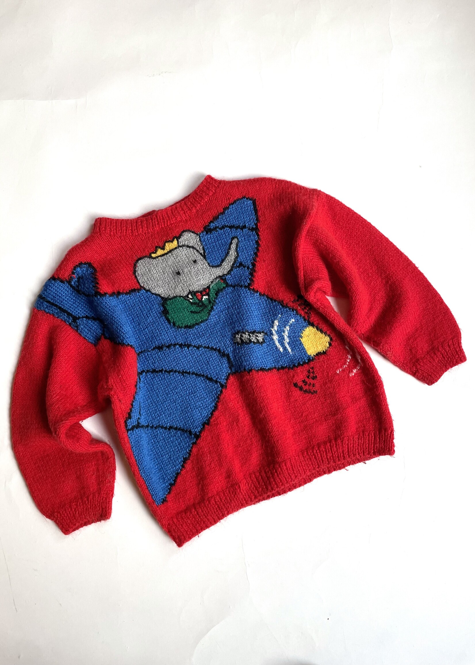 Handmade Babar sweater 8y