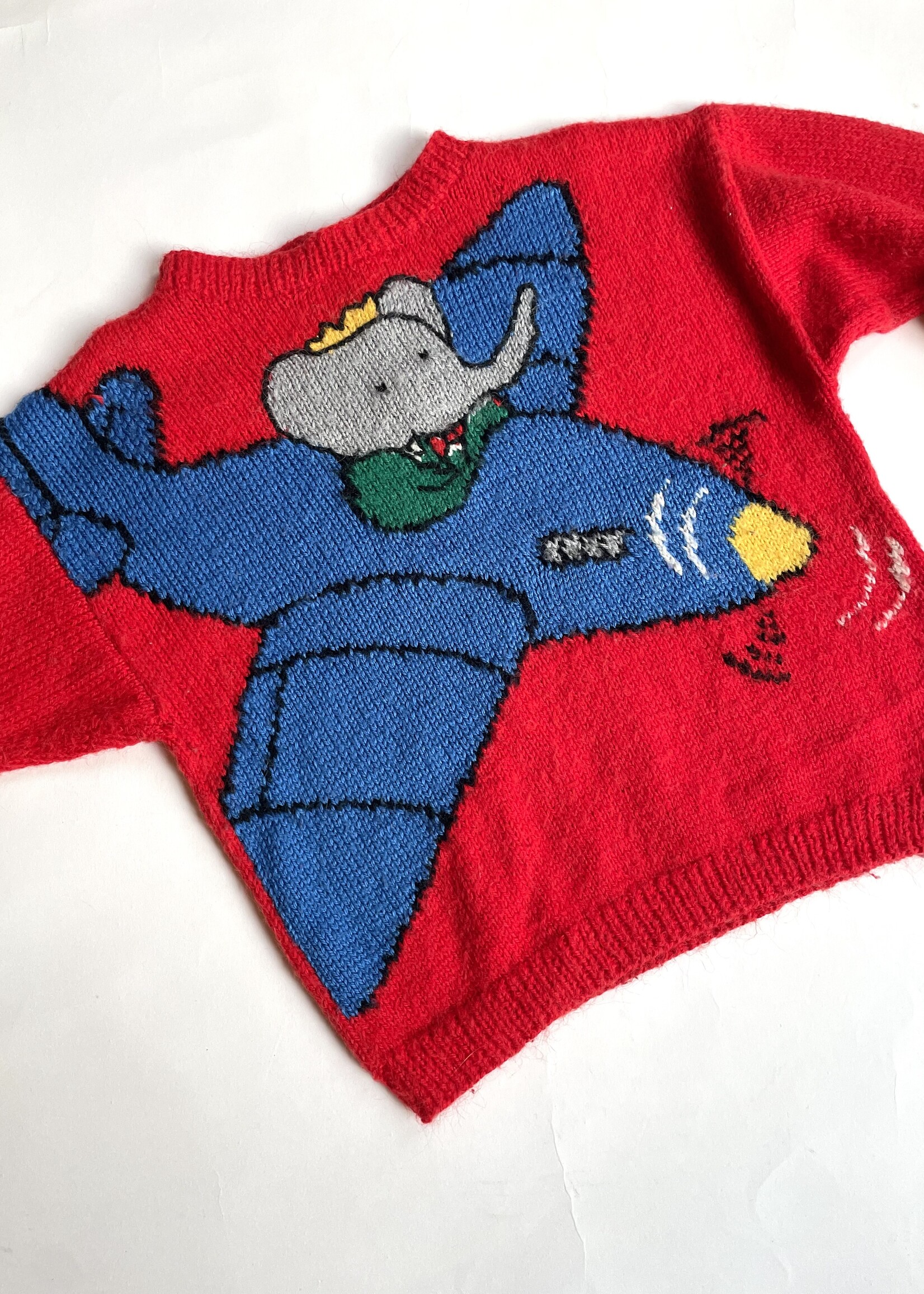Handmade Babar sweater 8y