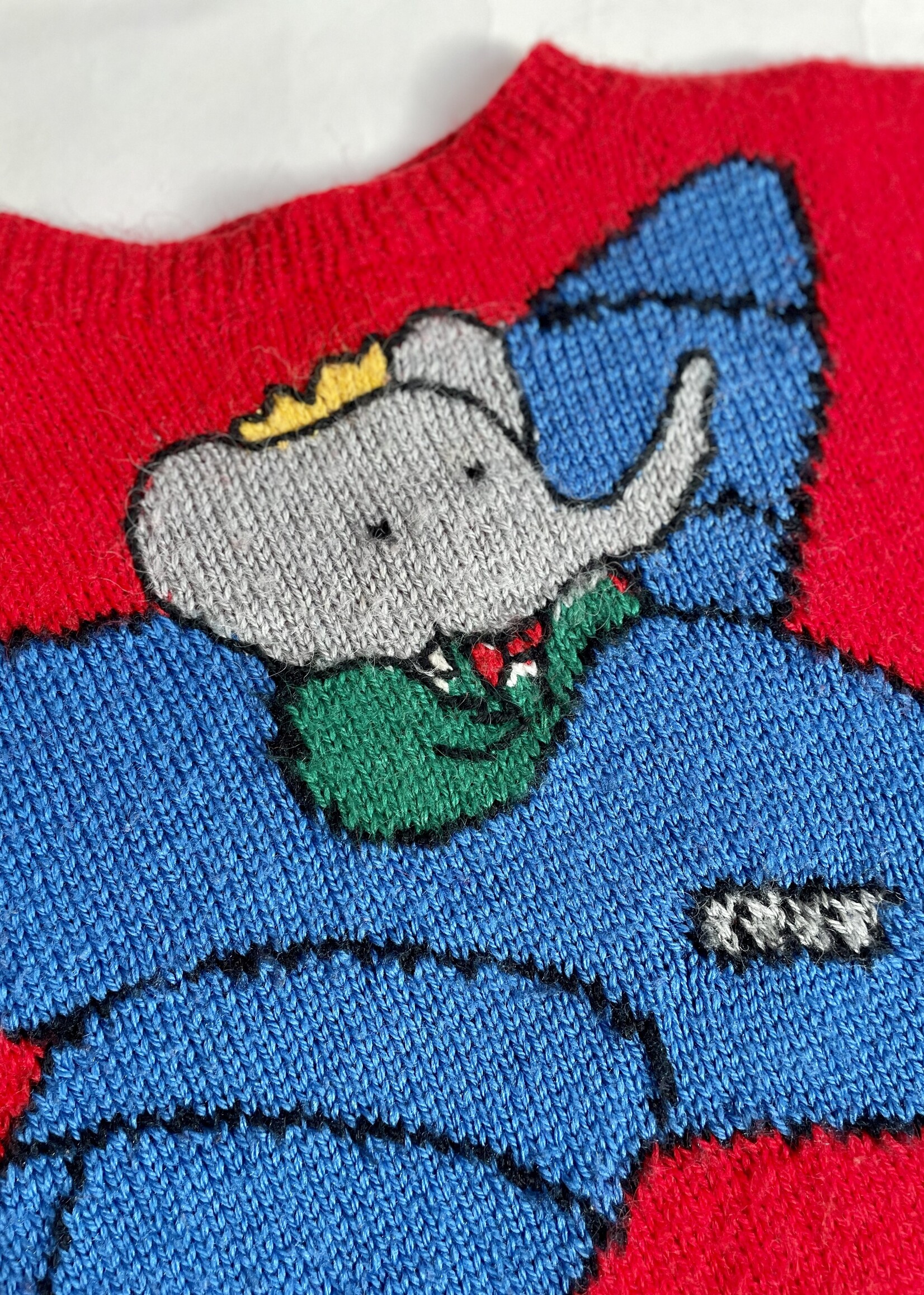 Handmade Babar sweater 8y