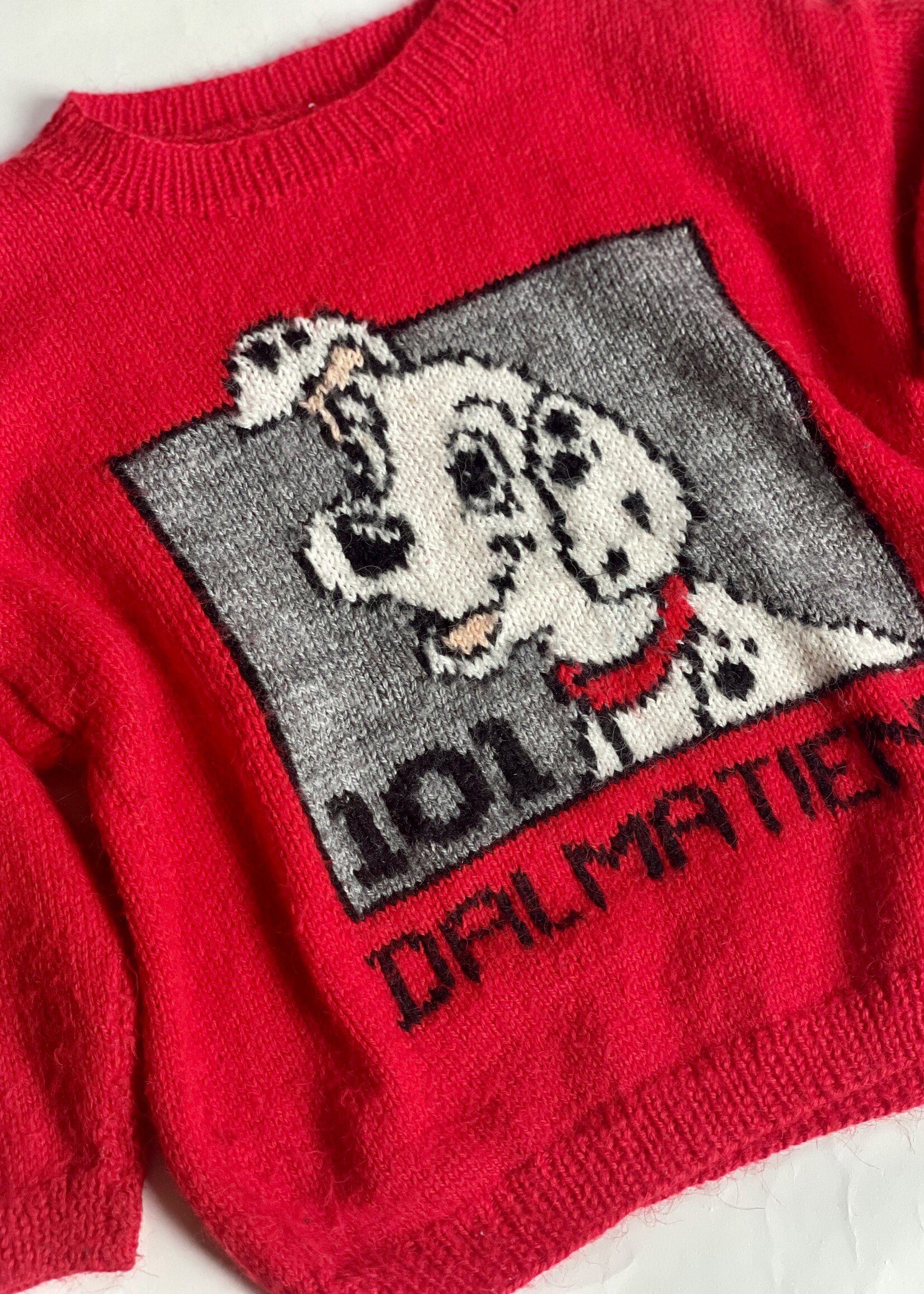 Handmade Red 101 Dalmatians Sweater 8y