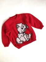 Handmade Red 101 Dalmatiens Puppy sweater 2-3y