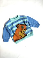 Handmade Striped Lion Queen Sweater 2-3y