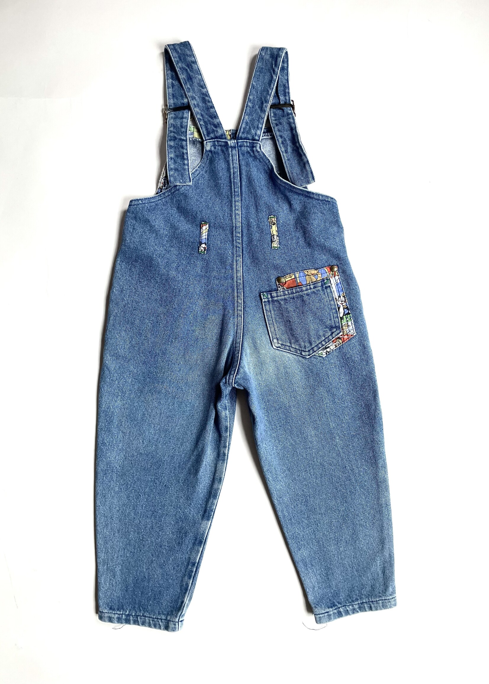 Vintage Denim Cartoon Dungarees 3-4y