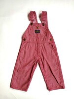 OshKosh USA Red Striped Dungarees 18m