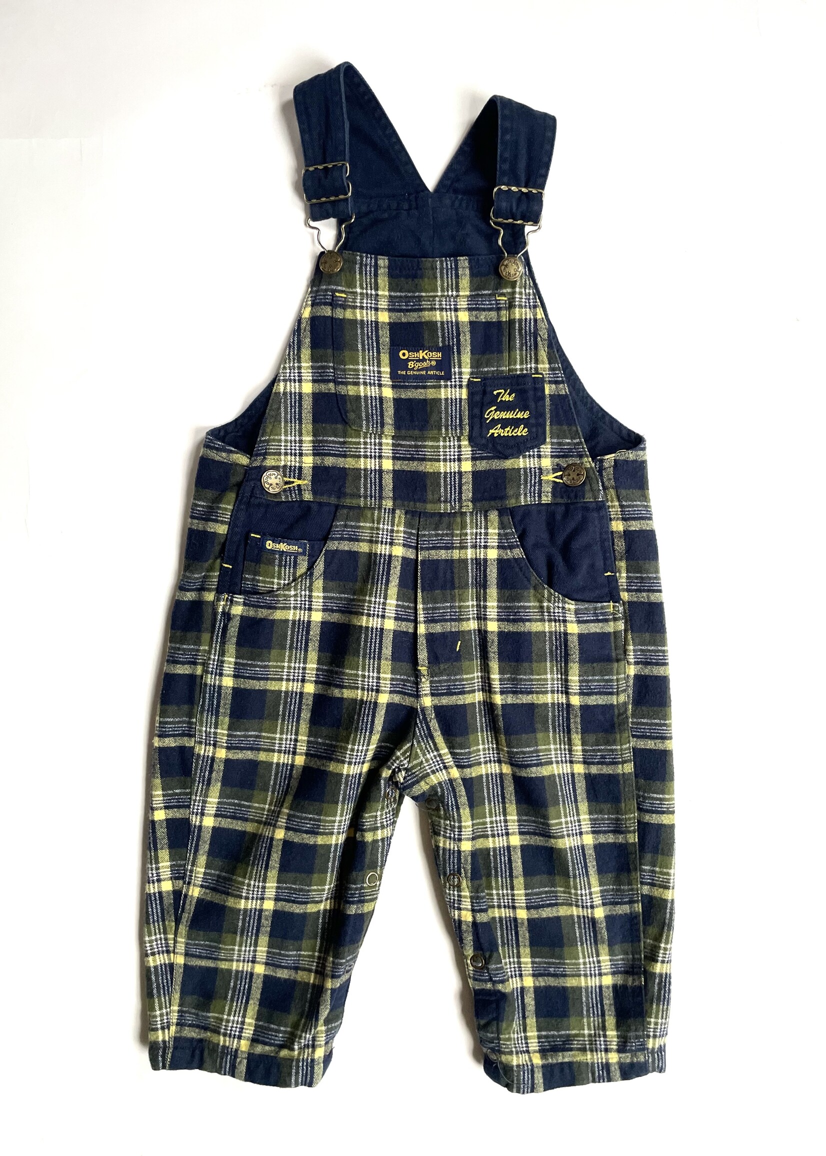 OshKosh Tartan Lined Dungarees 12-18m