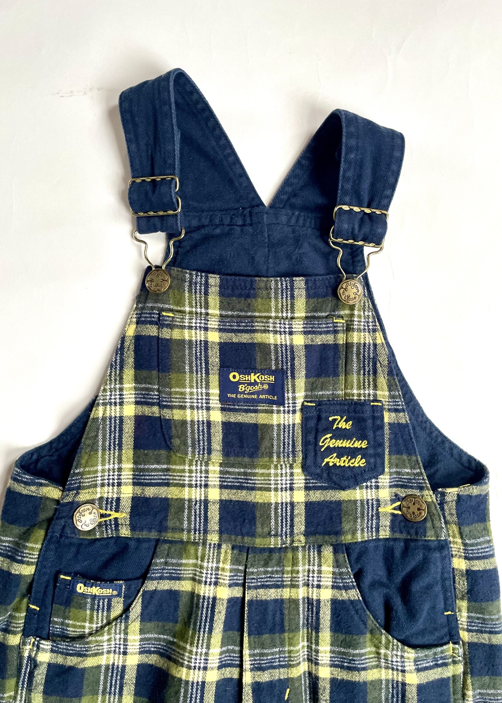 OshKosh Tartan Lined Dungarees 12-18m