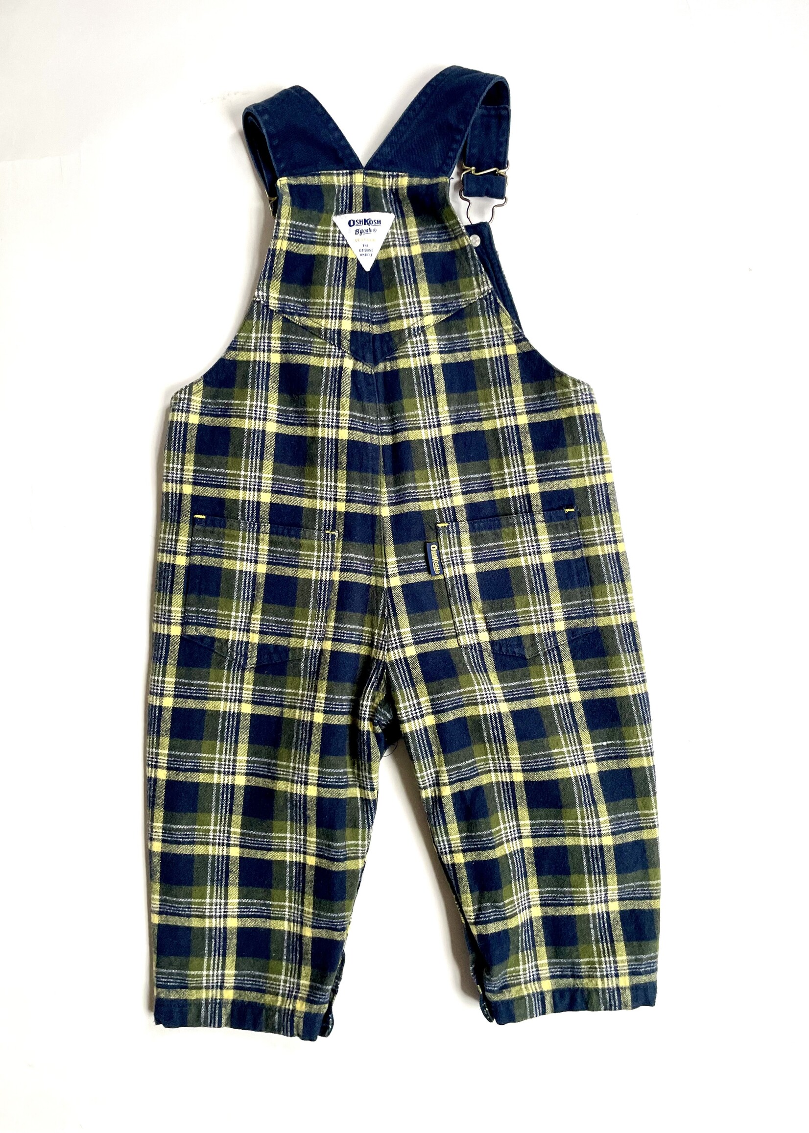 OshKosh Tartan Lined Dungarees 12-18m