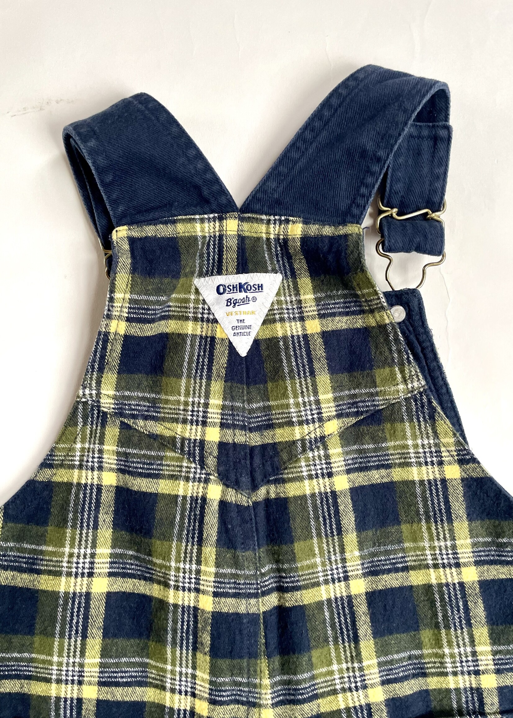 OshKosh Tartan Lined Dungarees 12-18m