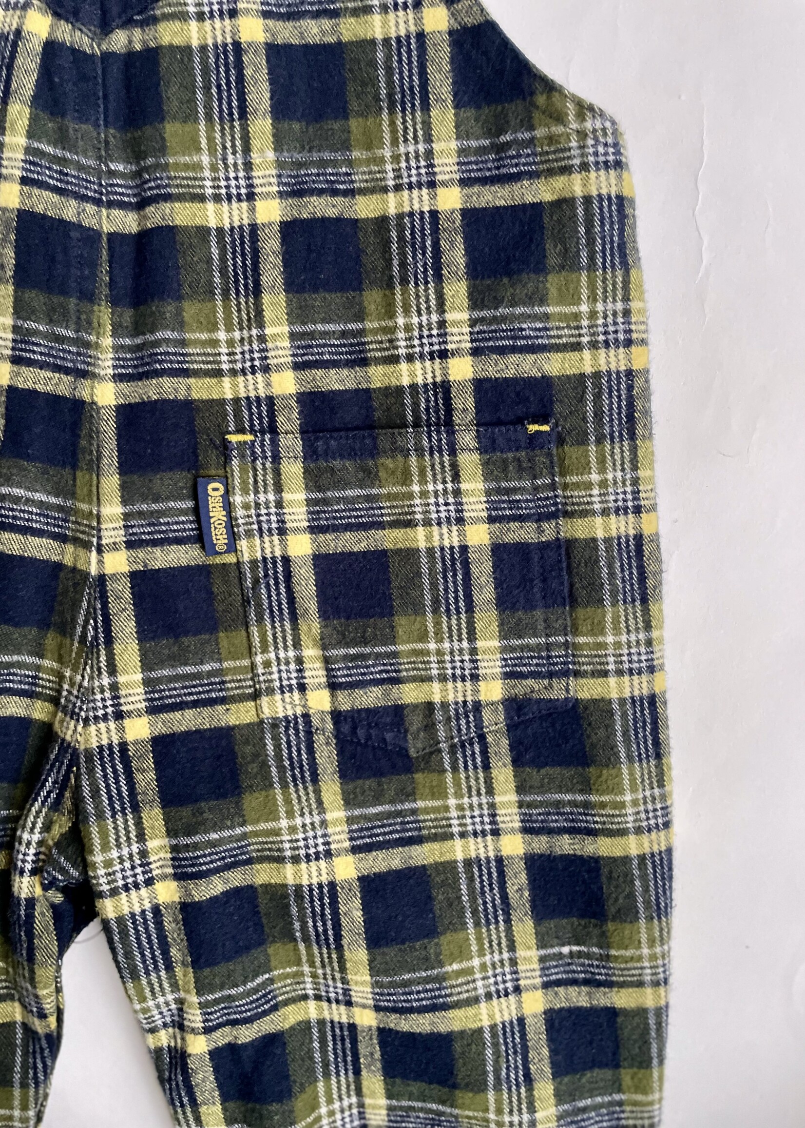 OshKosh Tartan Lined Dungarees 12-18m