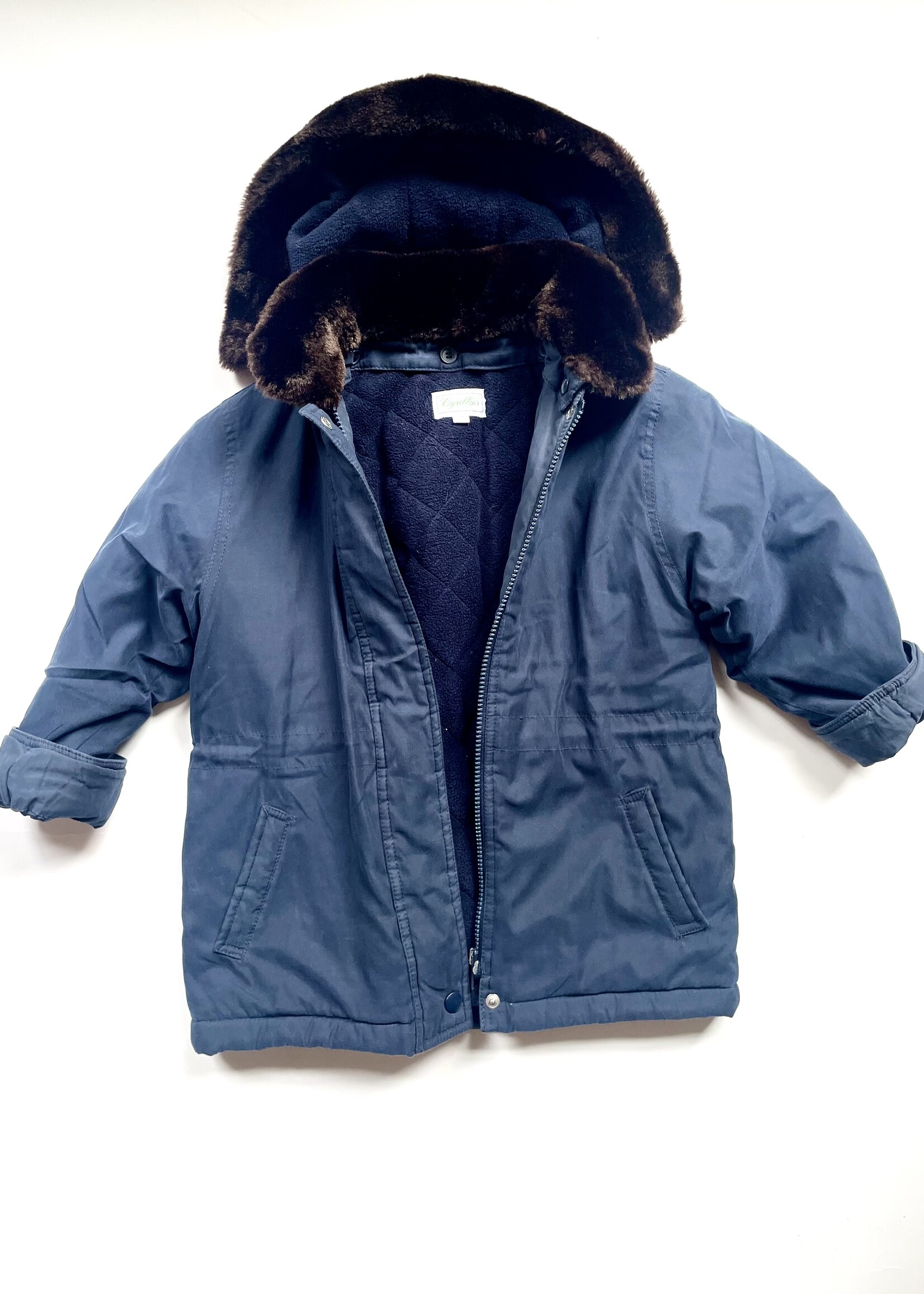 Vintage Dark Blue Parka Jacket 6y