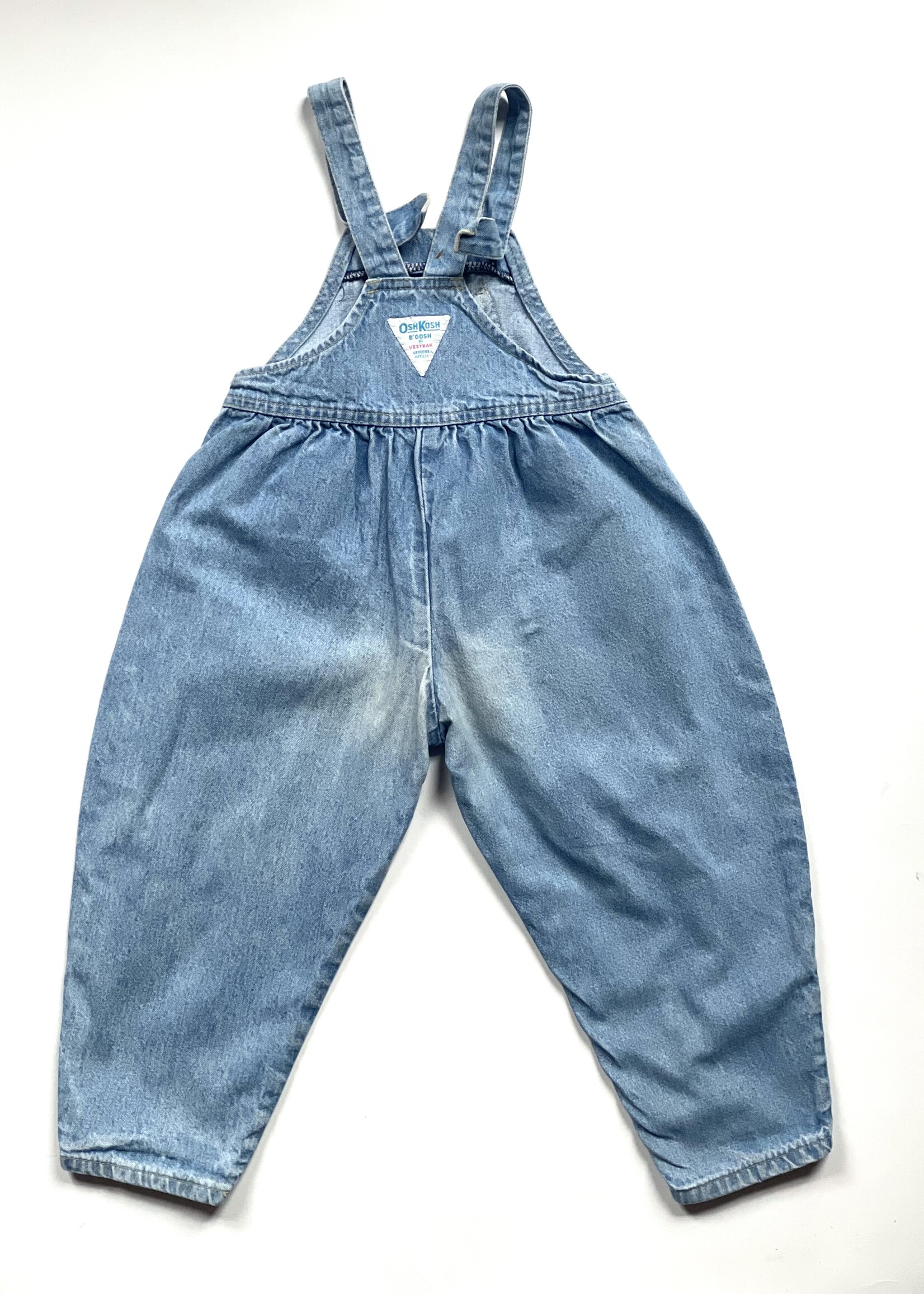 OshKosh USA Light Wash Bubble Dungarees 3-4y