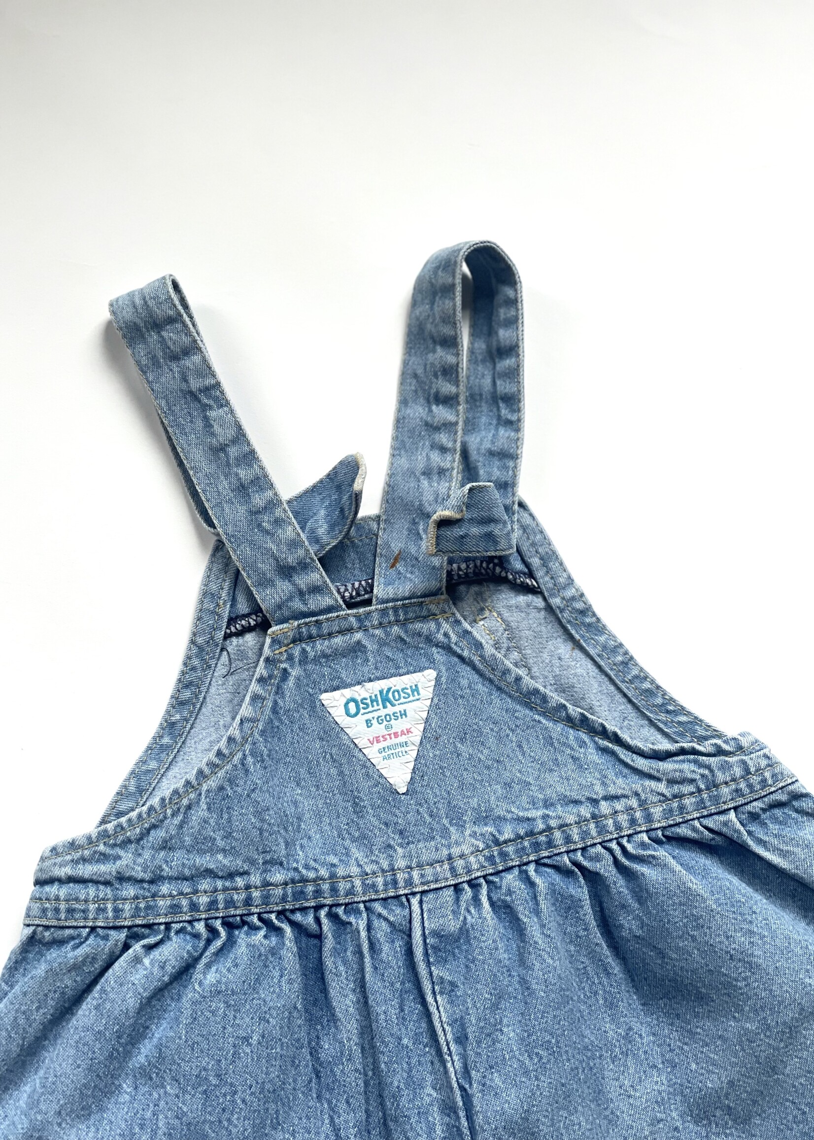 OshKosh USA Light Wash Bubble Dungarees 3-4y