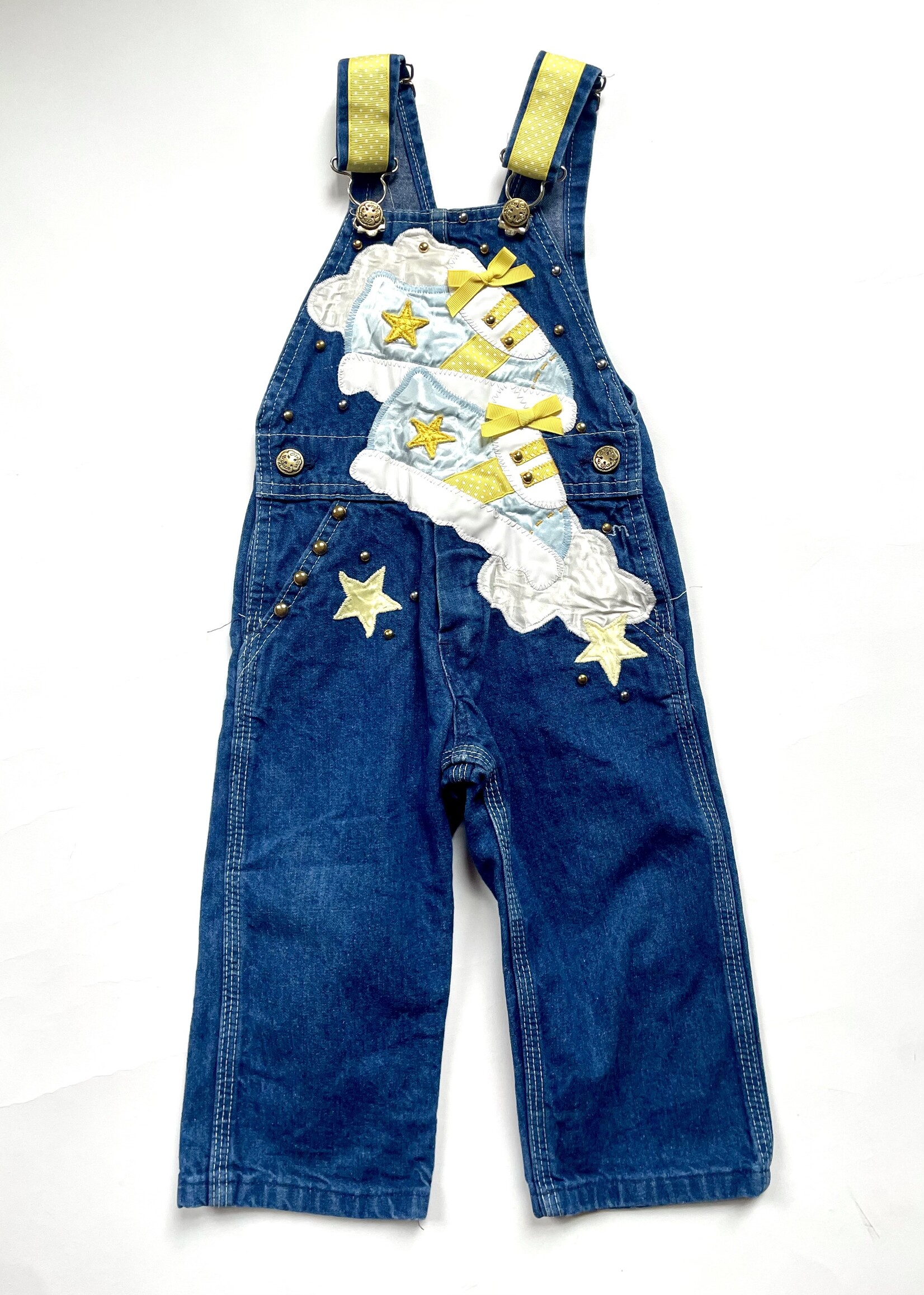 OshKosh USA Dark Pimped Denim Dungarees 18-24m
