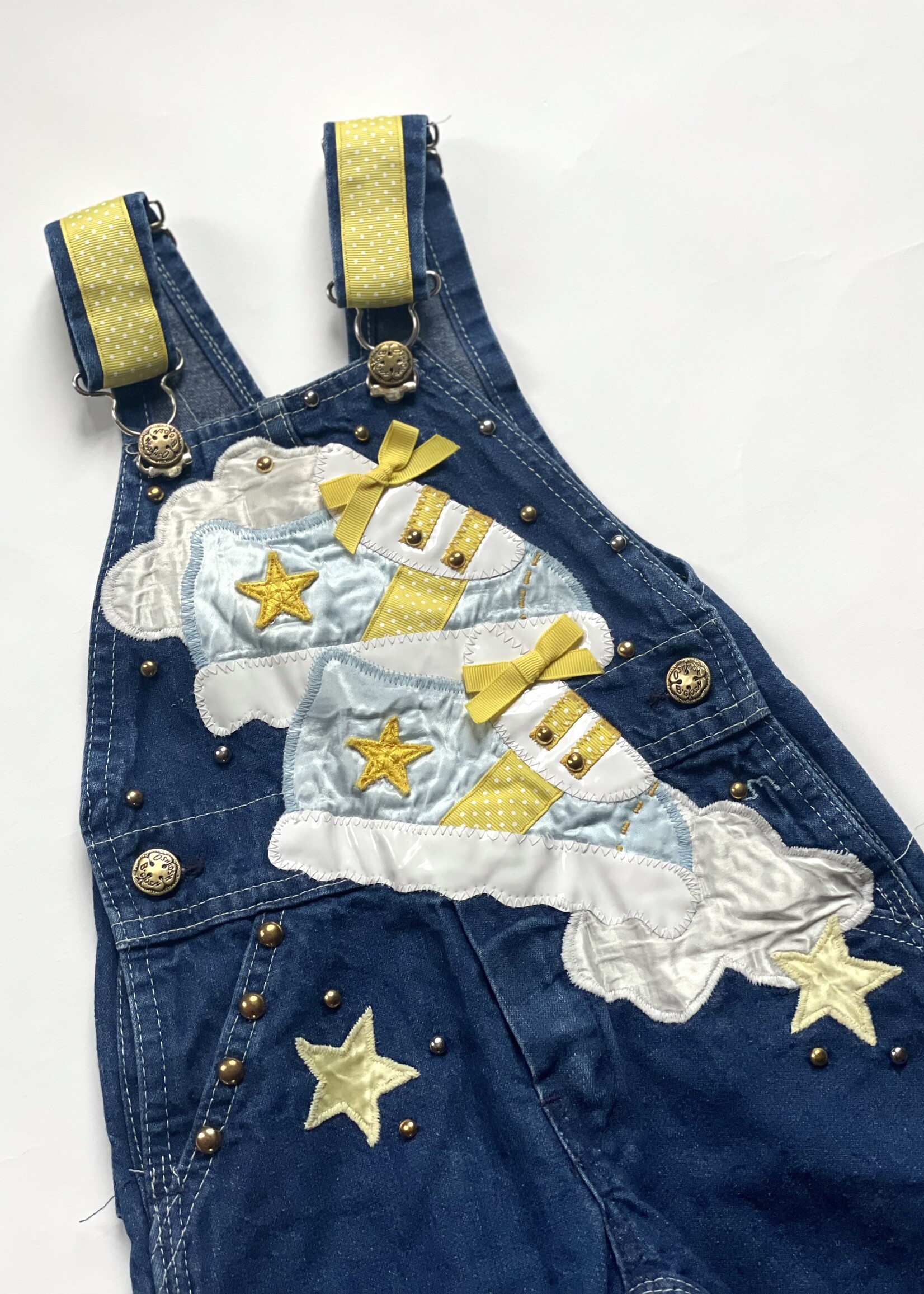 OshKosh USA Dark Pimped Denim Dungarees 18-24m