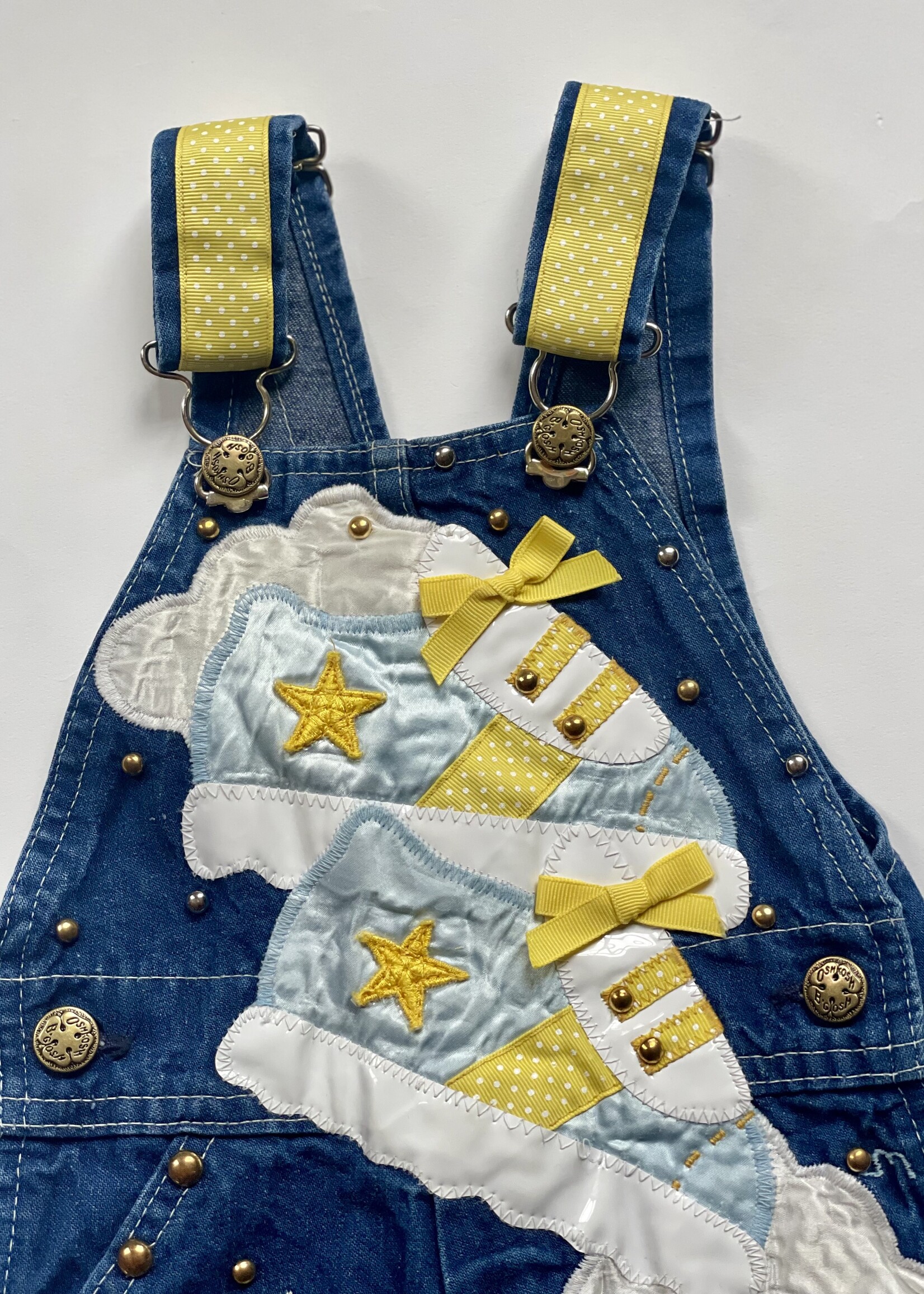 OshKosh USA Dark Pimped Denim Dungarees 18-24m