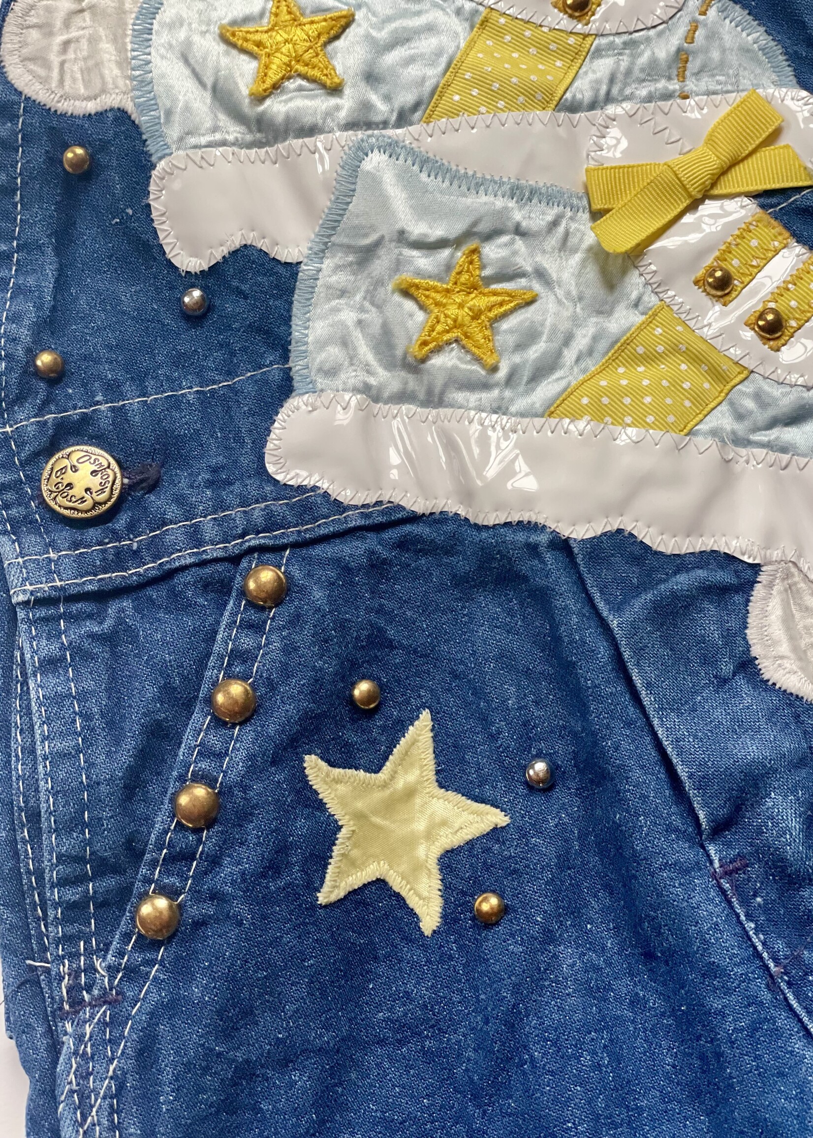 OshKosh USA Dark Pimped Denim Dungarees 18-24m
